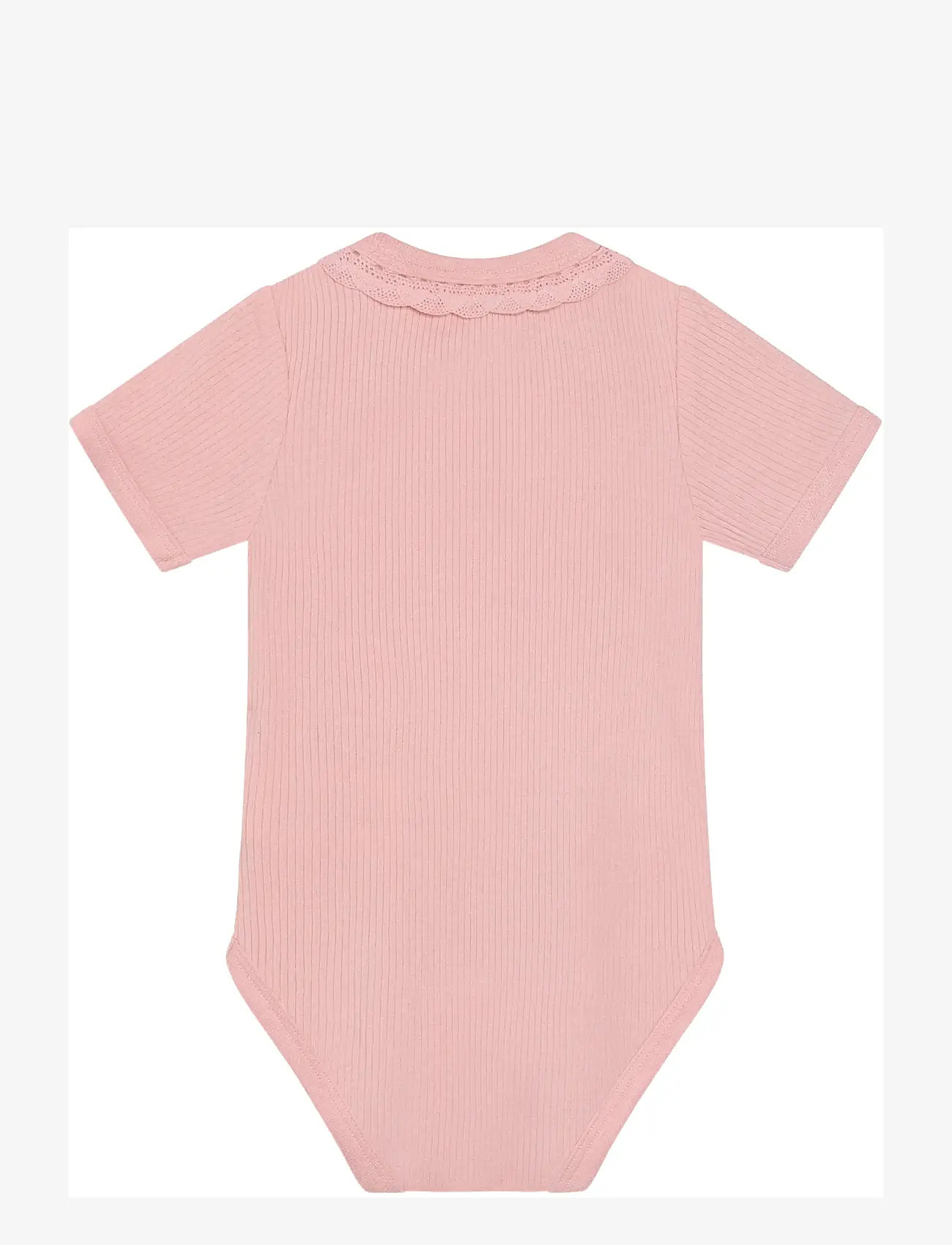Minymo - Body SS Rib - kortärmade bodies - rosy tough - 1