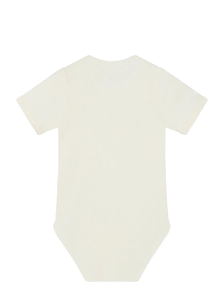 Minymo - Body SS Rib - kortärmade bodies - vanilla ice - 1