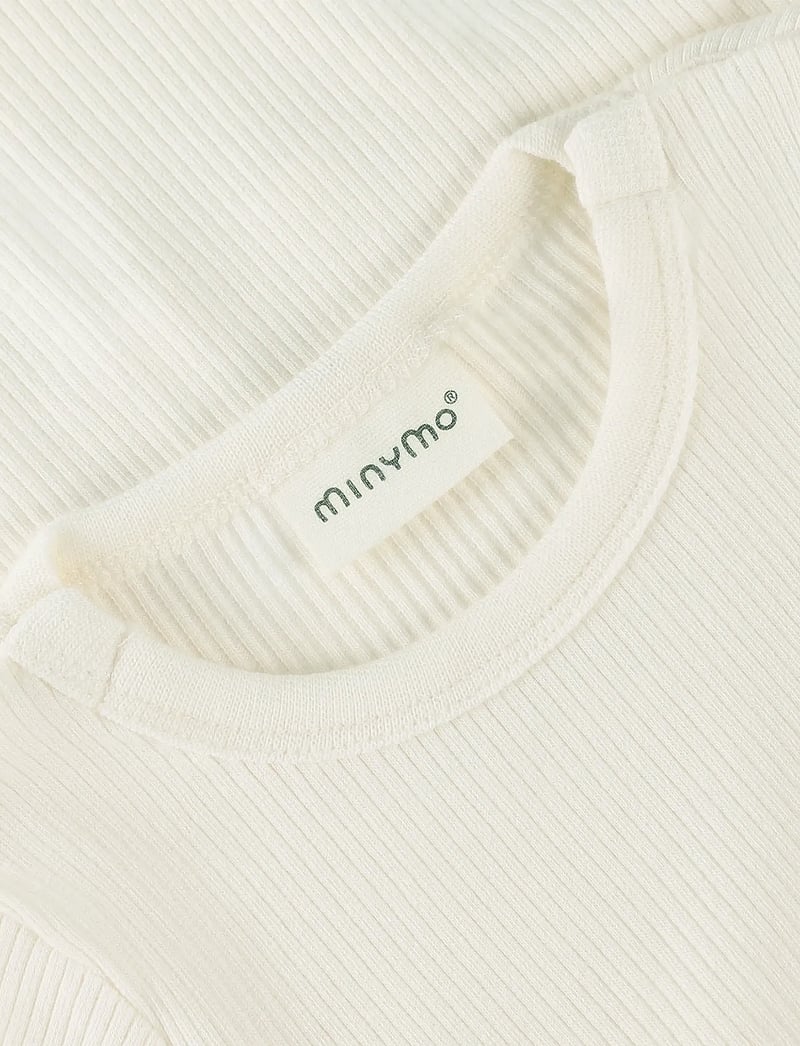 Minymo - Body SS Rib - kurzärmelige bodys - vanilla ice - 2