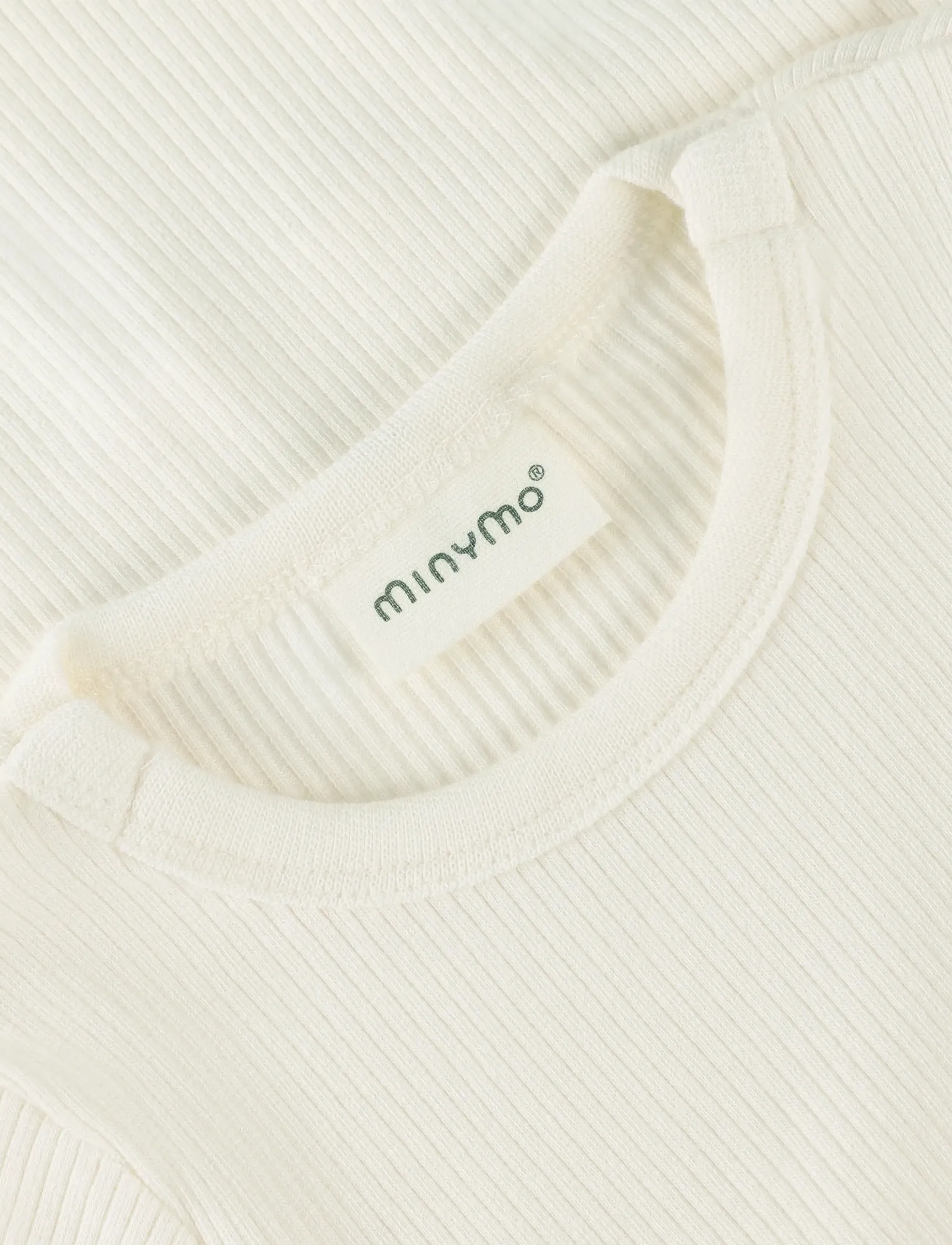 Minymo - Body SS Rib - kortærmede - vanilla ice - 2