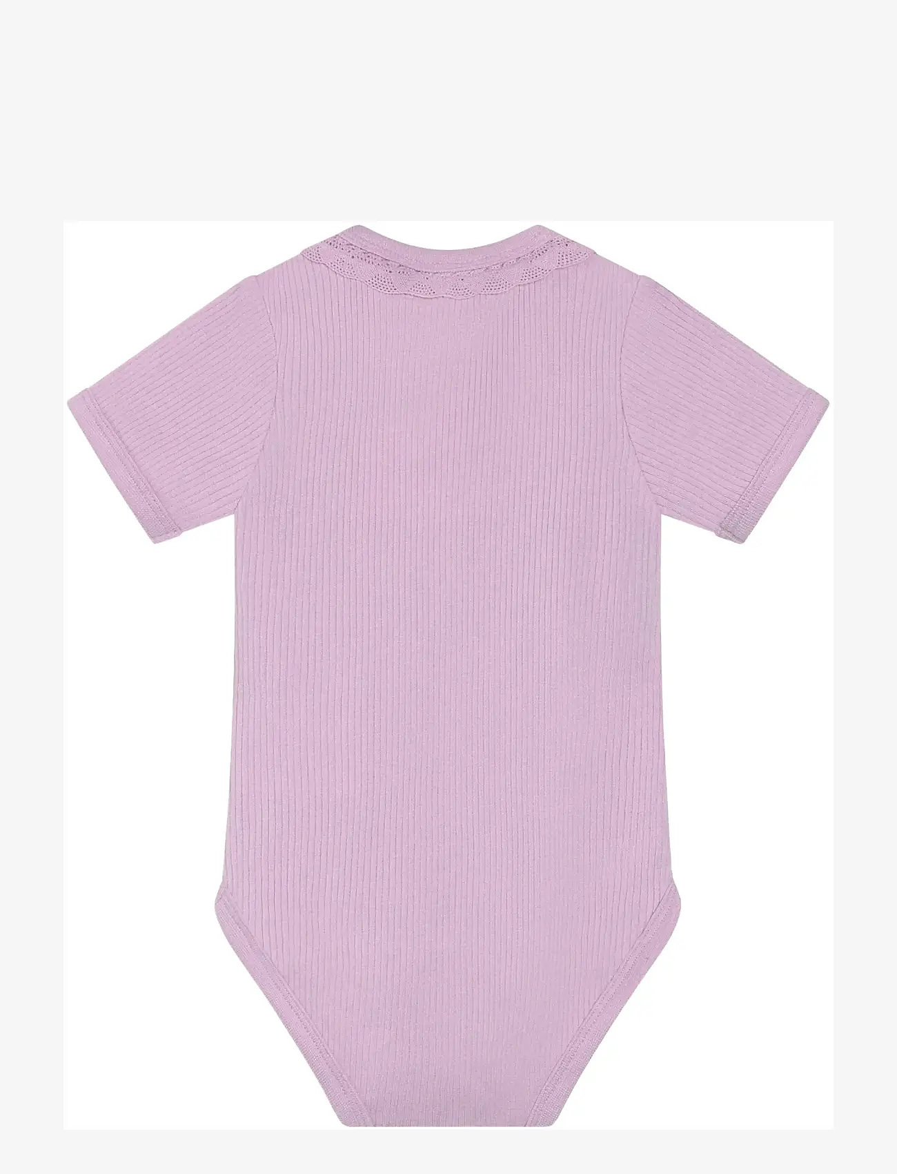 Minymo - Body SS Rib - short-sleeved - violet dusk - 1