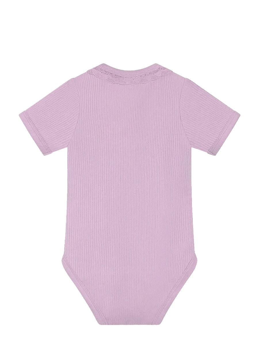 Minymo - Body SS Rib - kurzärmelige bodys - violet dusk - 1