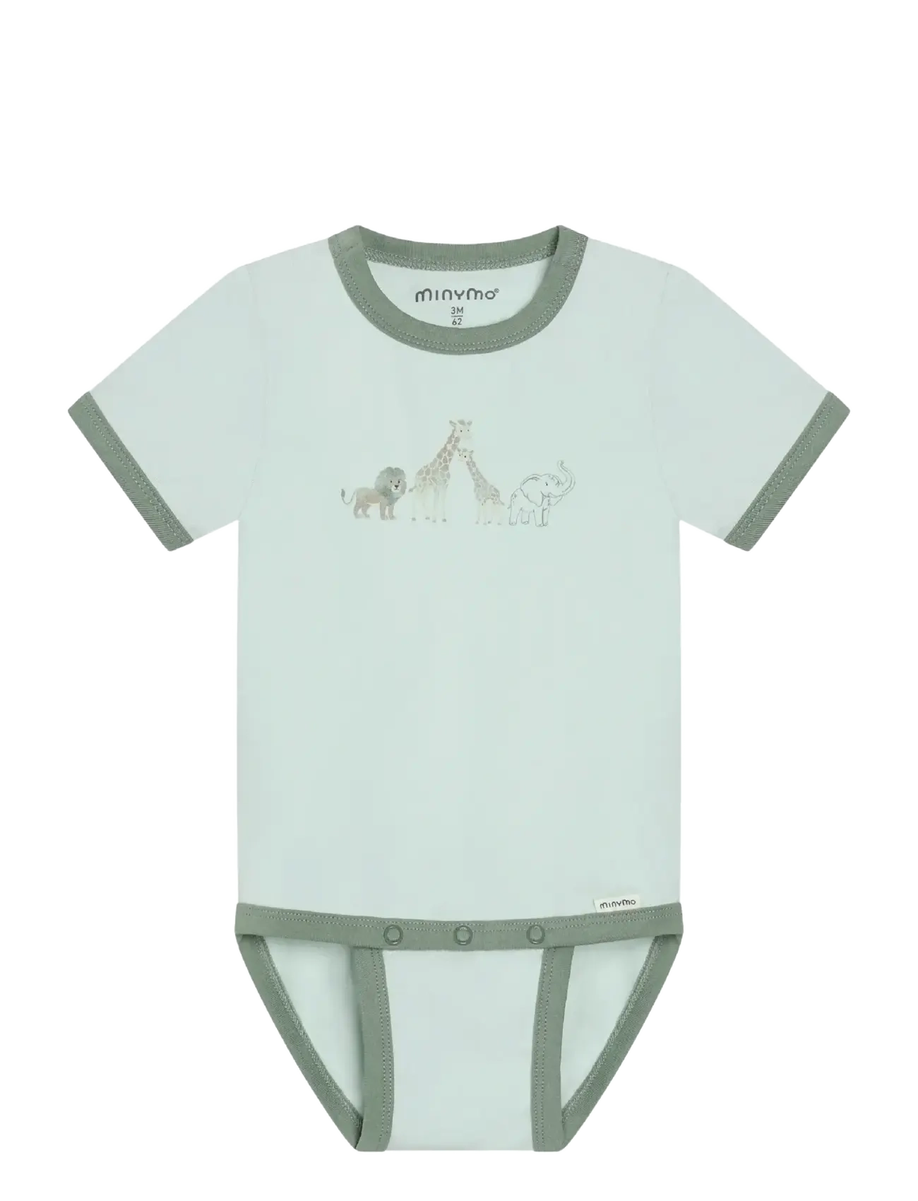 Minymo Body Ss, 56, Bodys, Grün - Short-sleeved, Kinder