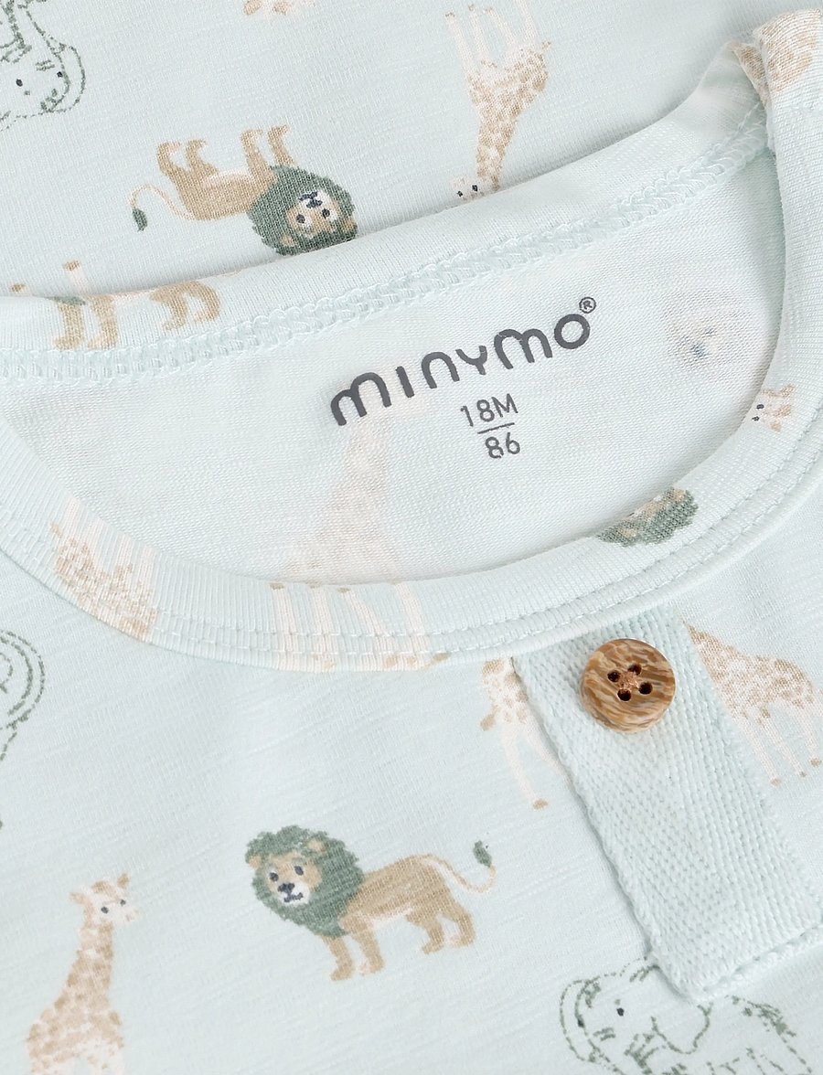 Minymo - Body LS AOP - pikkade varrukatega bodid - sprout green - 2