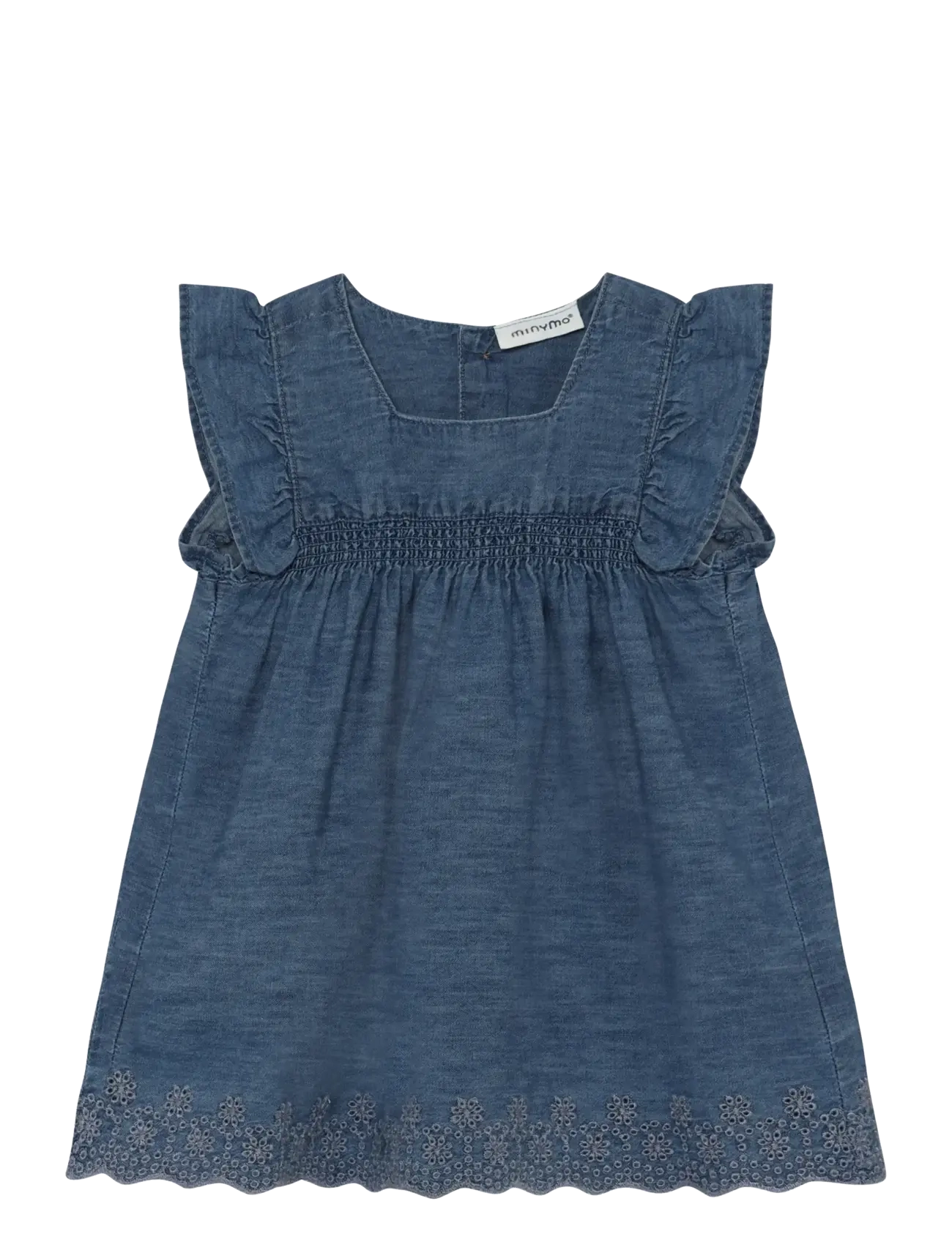 Minymo Dress SS Chambray - Baby 0-2 år - FADED DENIM / blue