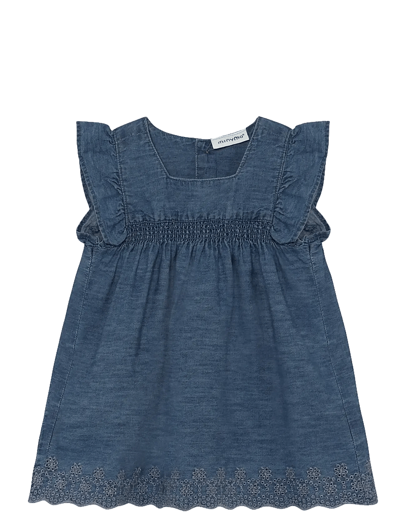 Minymo - Dress SS Chambray - Ärmellose babykleider - faded denim - 1