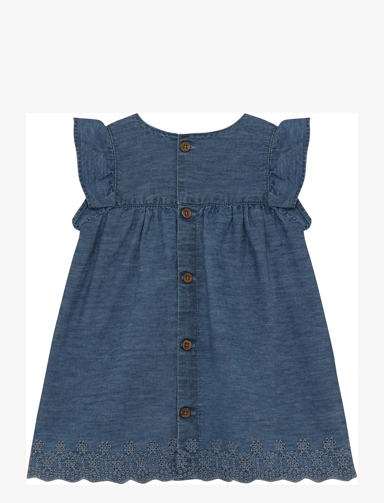 Minymo - Dress SS Chambray - Ærmeløse babykjoler - faded denim - 2