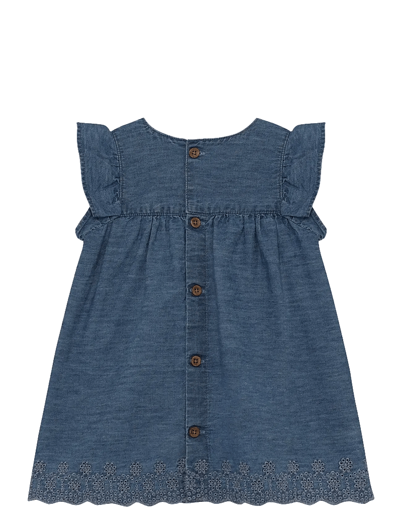 Minymo - Dress SS Chambray - Ärmellose babykleider - faded denim - 2