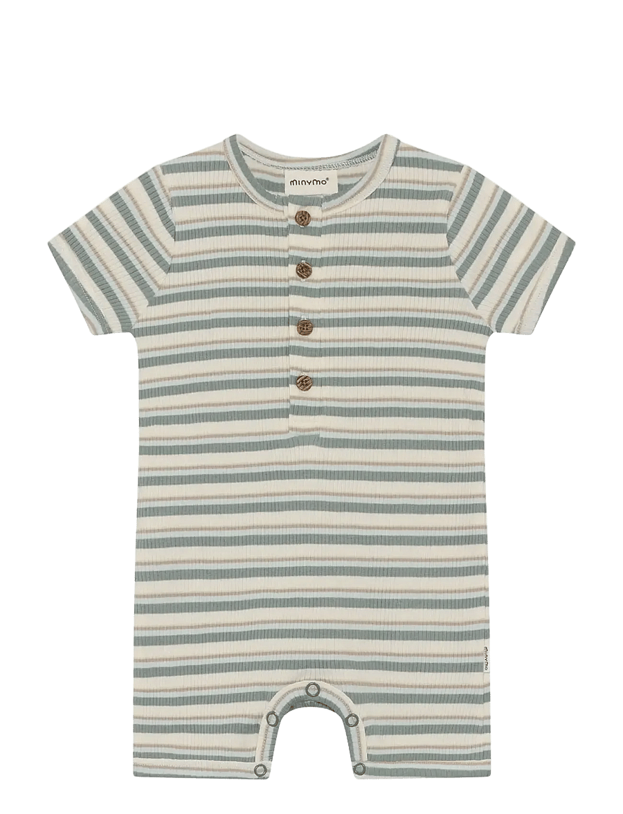 Minymo - Suit SS Y/D Rib - jumpsuits - lily pad - 1
