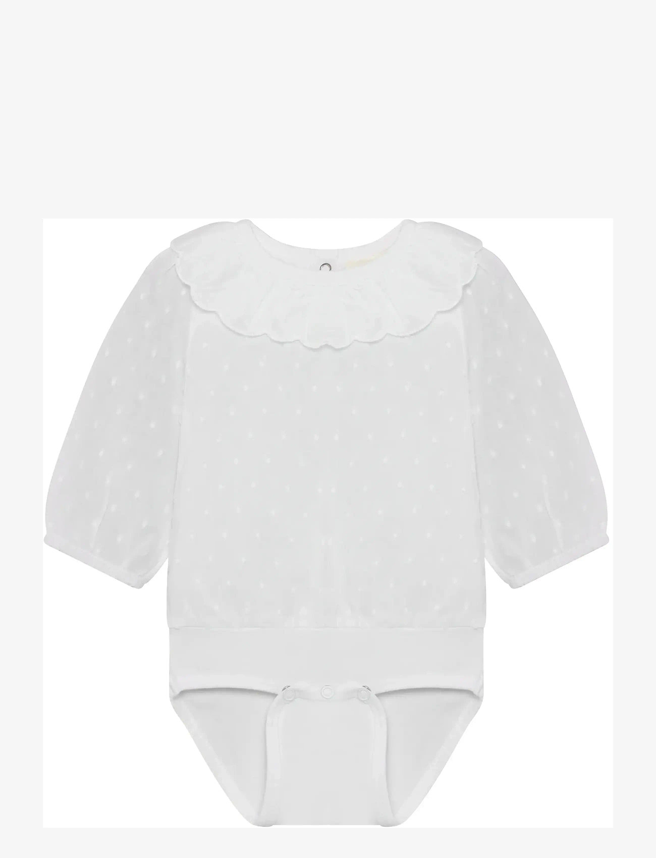 Minymo - Body LS w. Lining - sommerschnäppchen - bright white - 1
