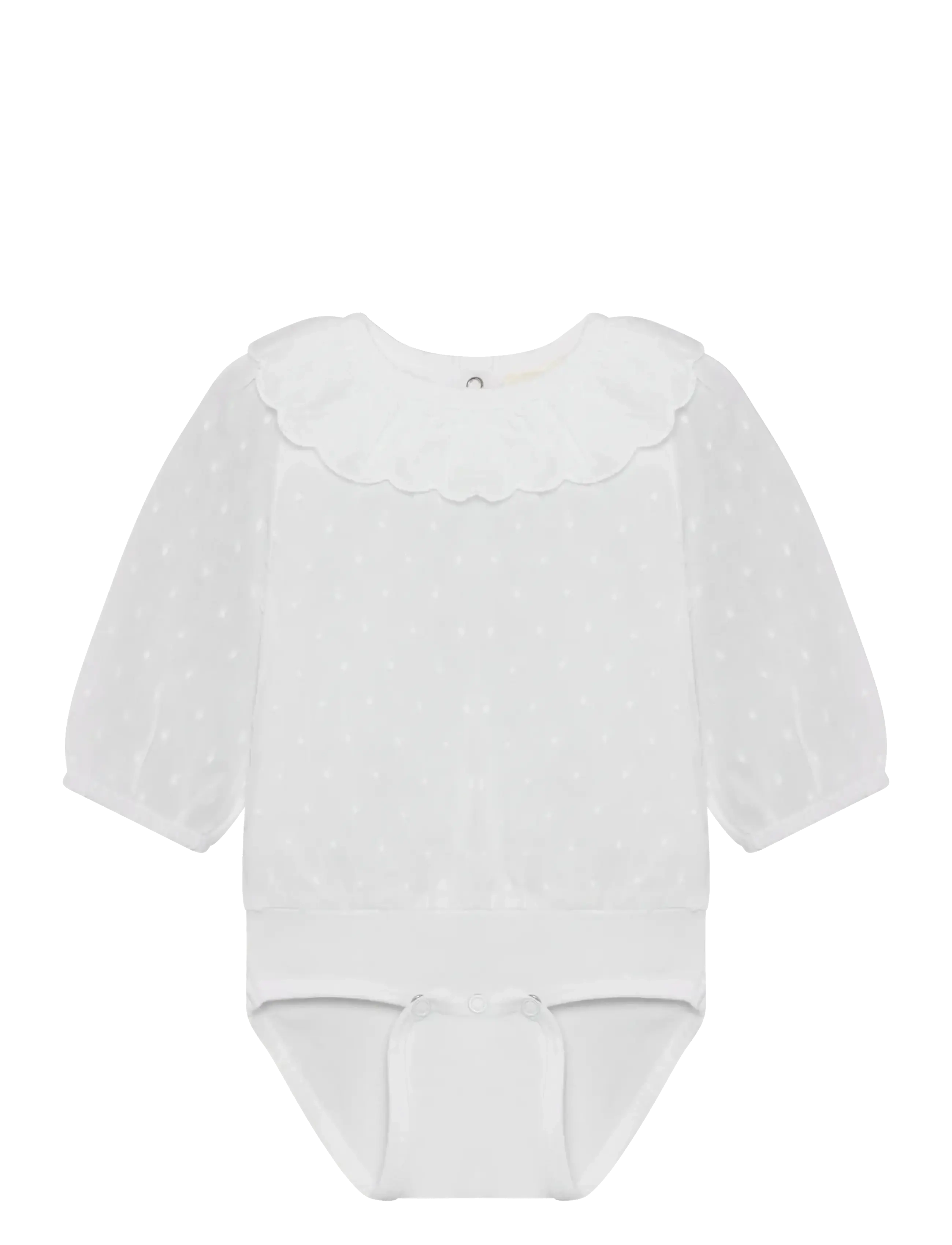 Minymo Body LS w. Lining - Baby 0-2 år - BRIGHT WHITE / white