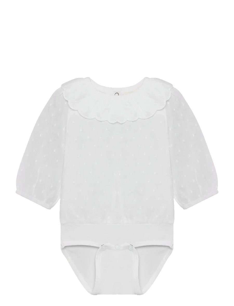Minymo - Body LS w. Lining - long-sleeved - bright white - 1