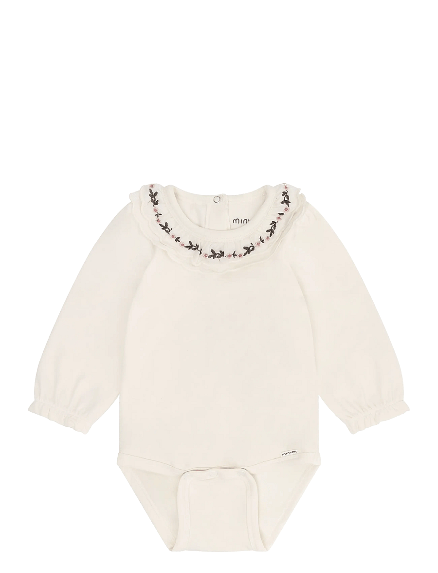 Minymo - Body LS - långärmade bodies - seedpearl - 1