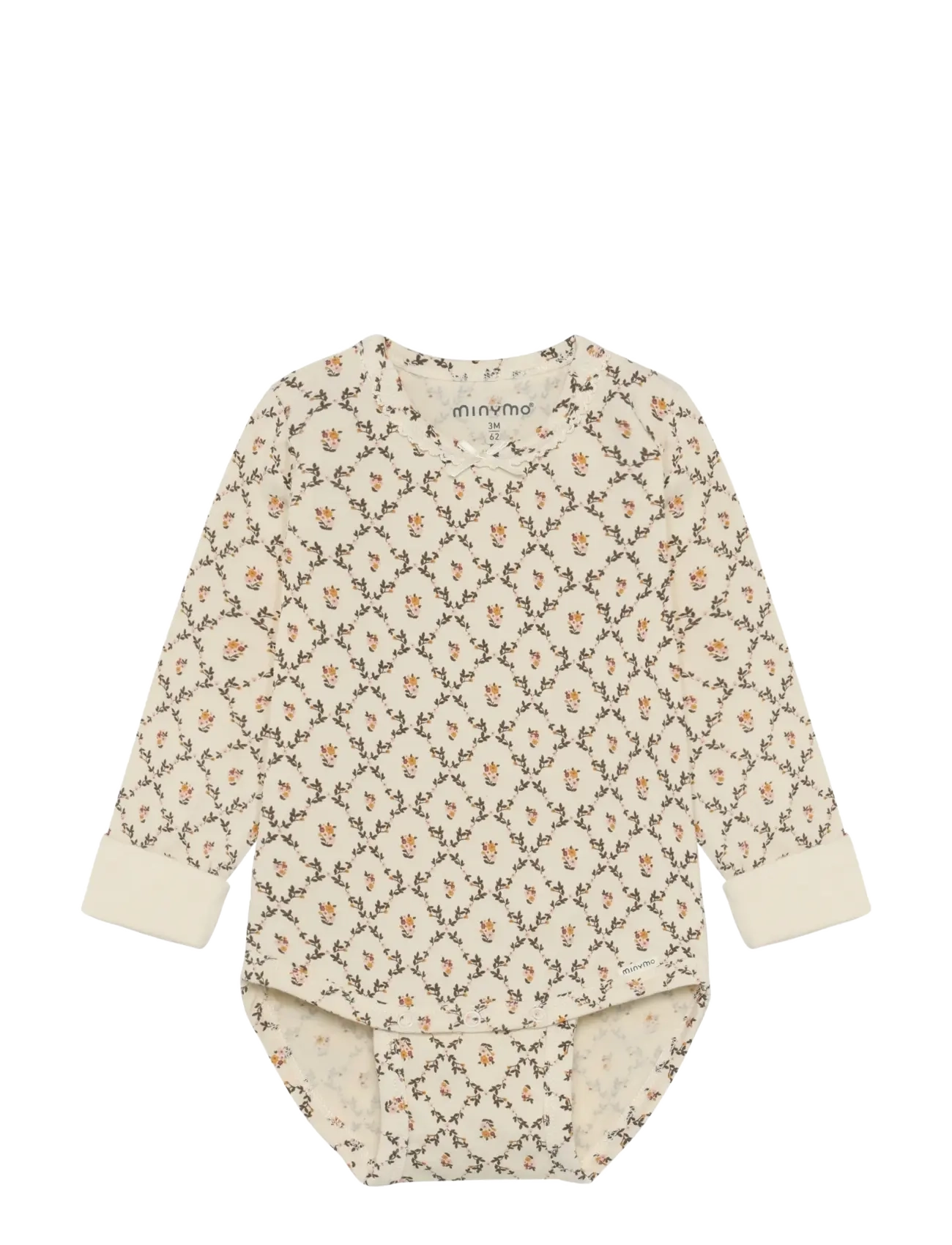 Minymo Body LS AOP - Bodid - SEEDPEARL / cream