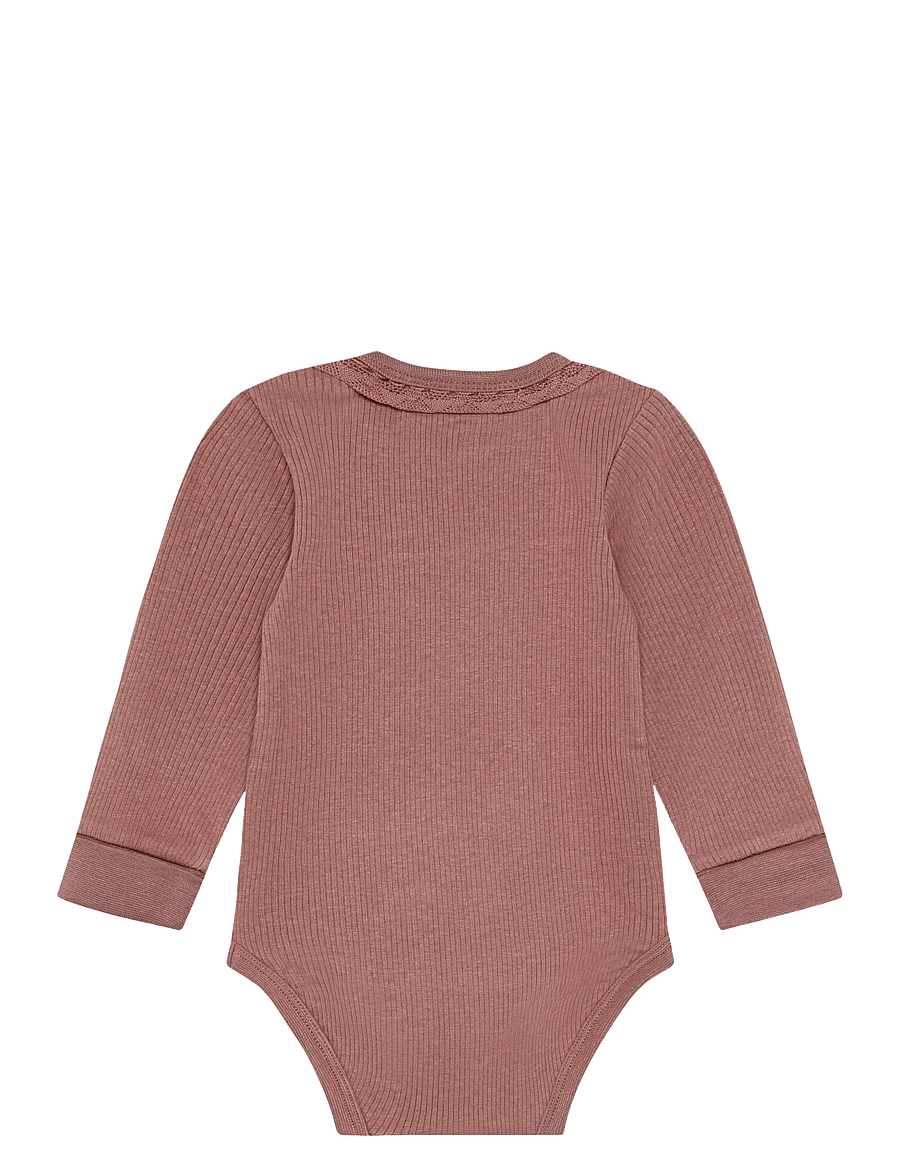 Minymo - Body LS Rib - einkaufen nach alter von - burlwood - 1