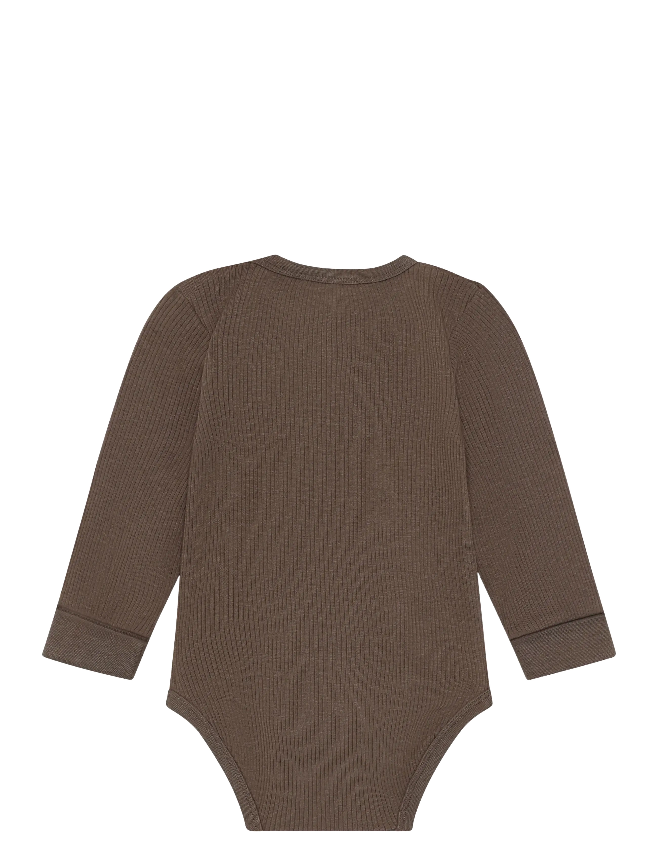 Minymo - Body LS Rib - pikkade varrukatega bodid - chocolate chip - 1