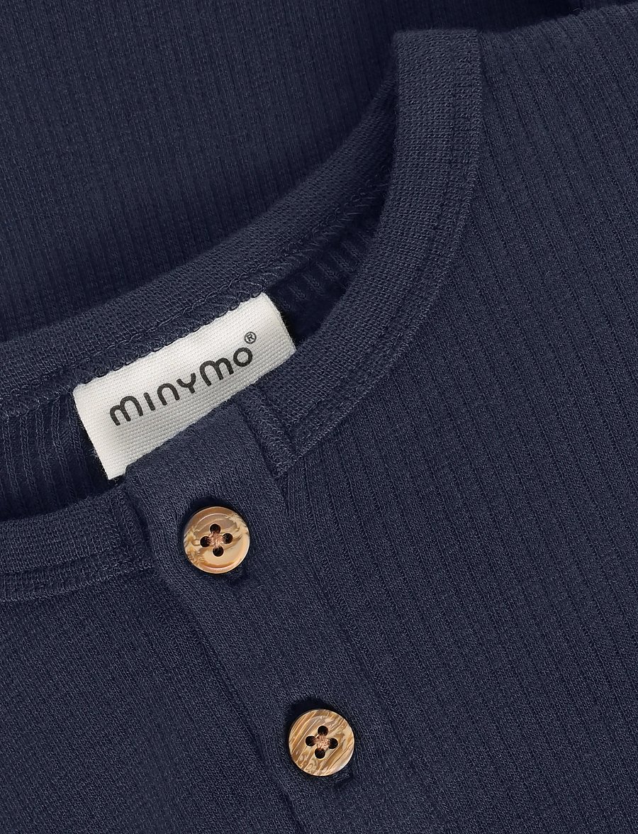 Minymo - Body LS Rib - long-sleeved bodies - dark sapphire - 2
