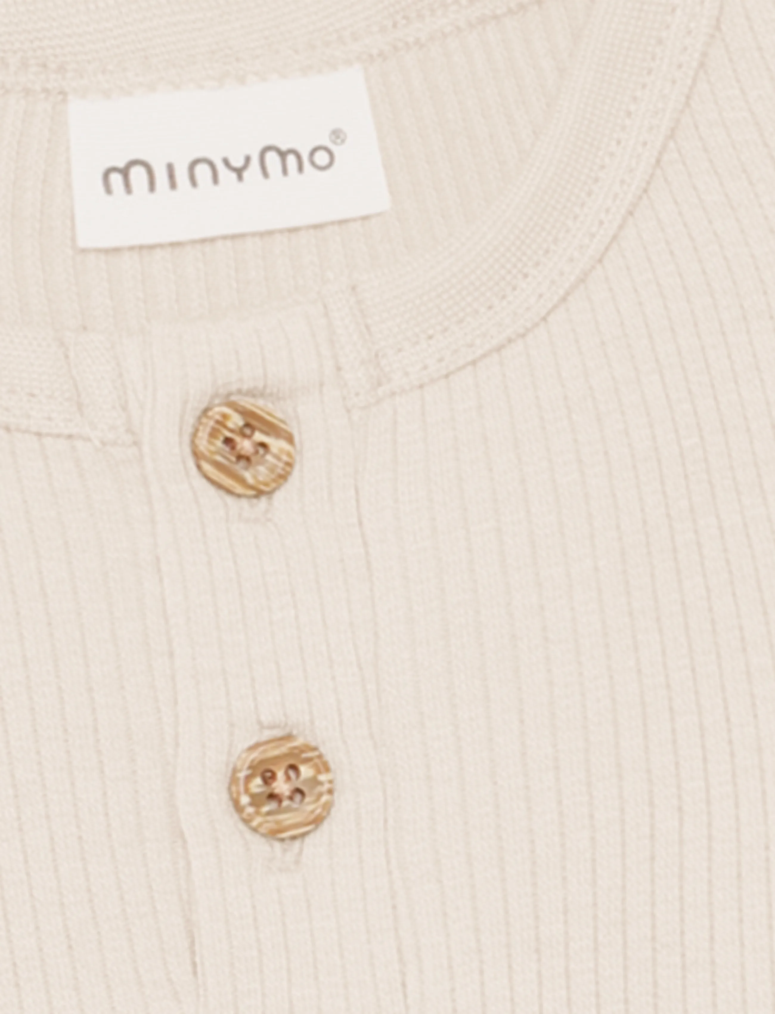 Minymo - Body LS Rib - pikkade varrukatega bodid - feather gray - 4