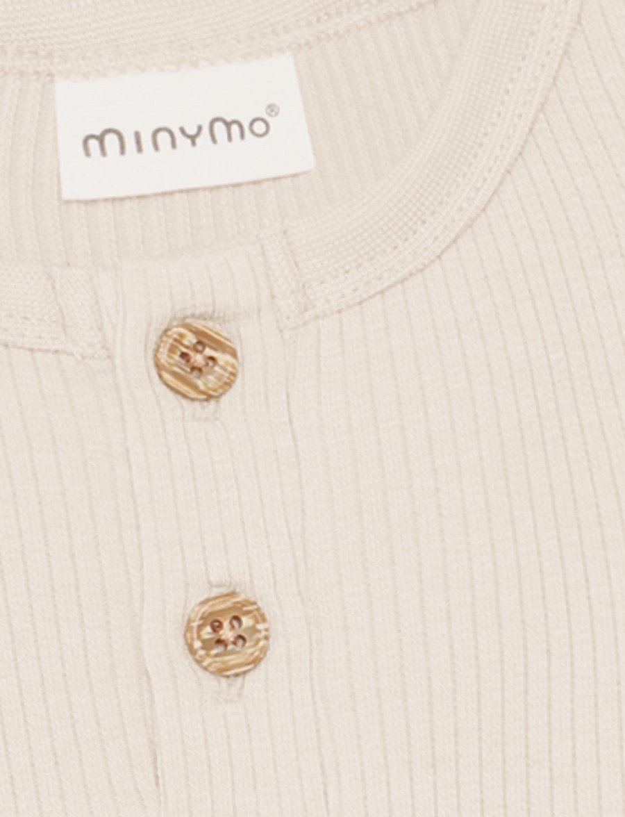 Minymo - Body LS Rib - langärmelige bodys - seedpearl - 2