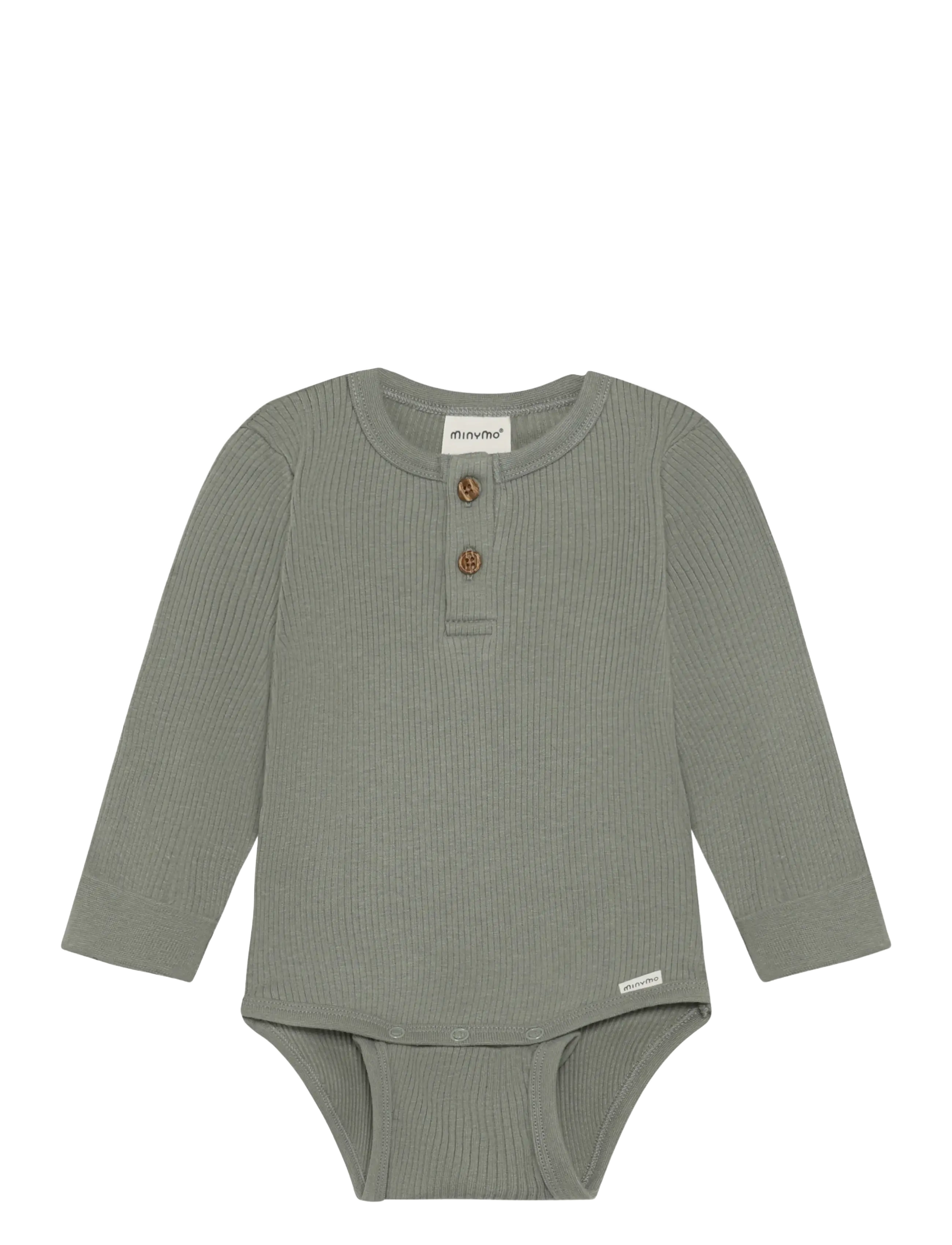 Minymo Body LS Rib - Minymo - SHADOW / khaki/green