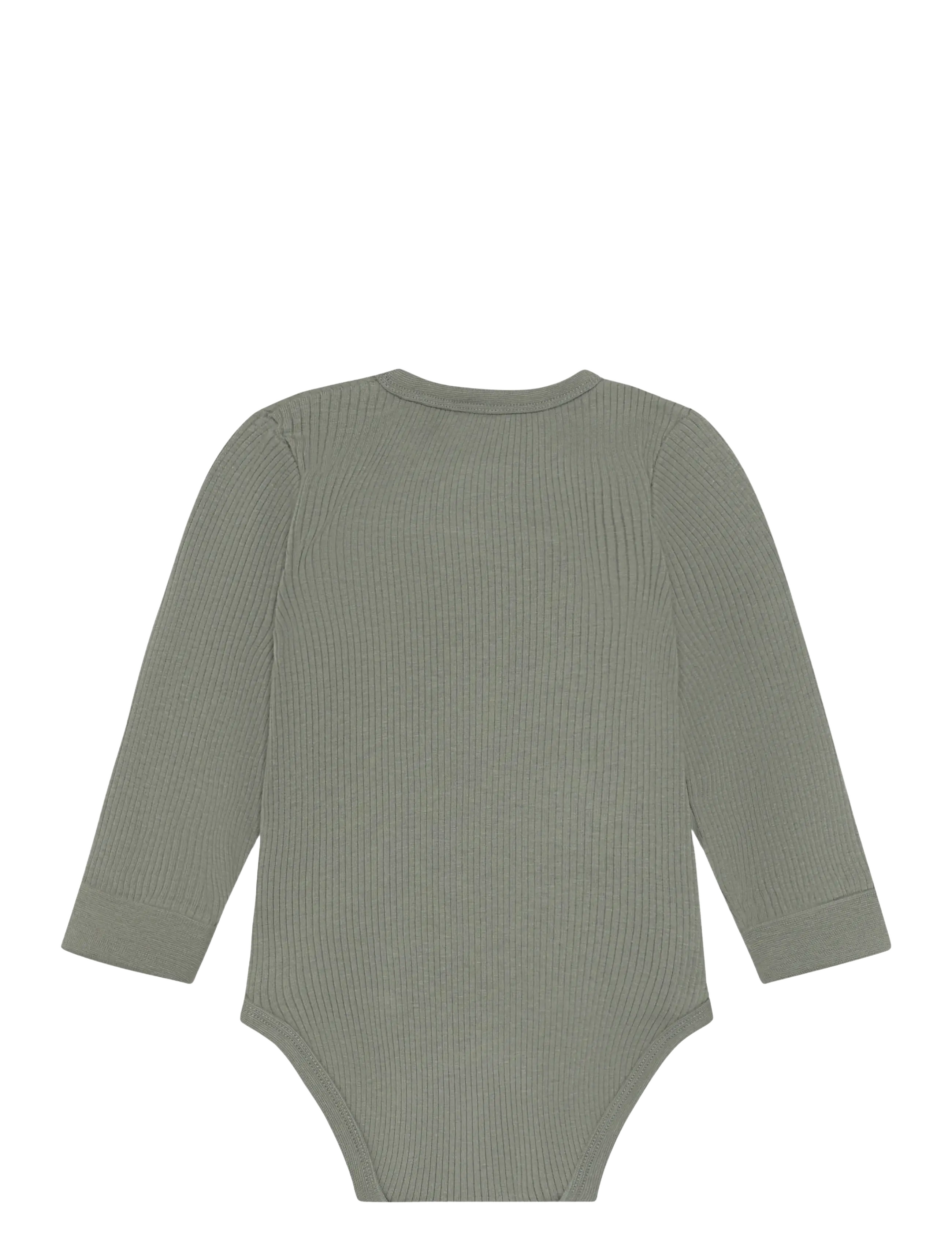 Minymo - Body LS Rib - långärmade bodies - shadow - 2