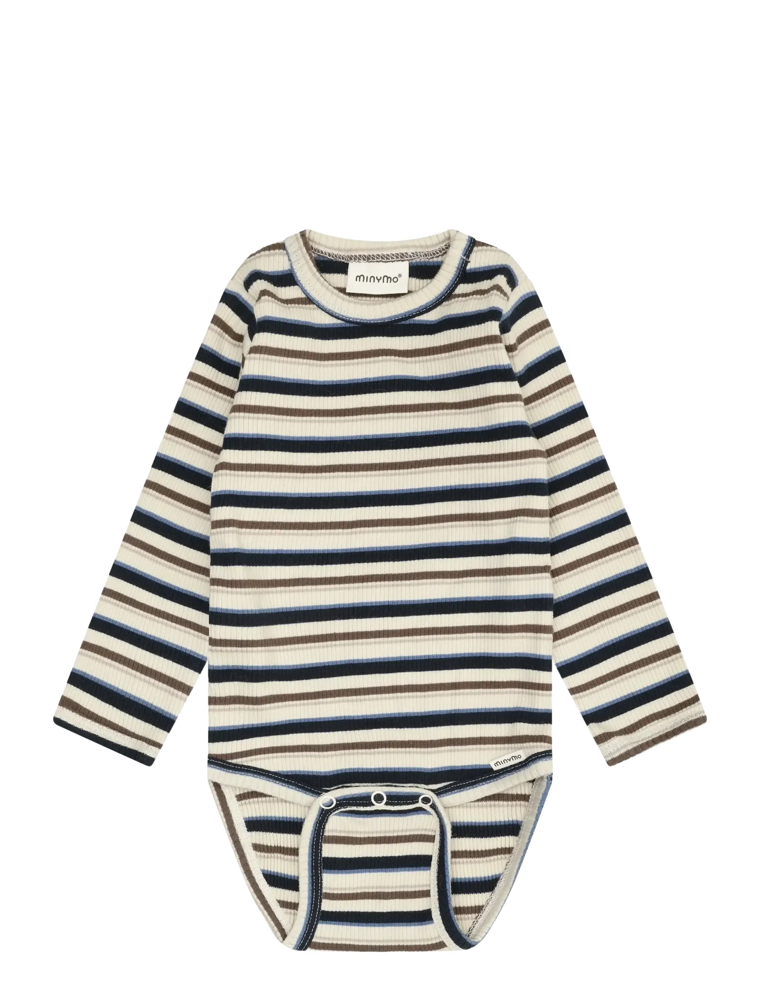 Minymo Body LS Y/D Rib - Pikkade varrukatega bodid - DARK SAPPHIRE / cream