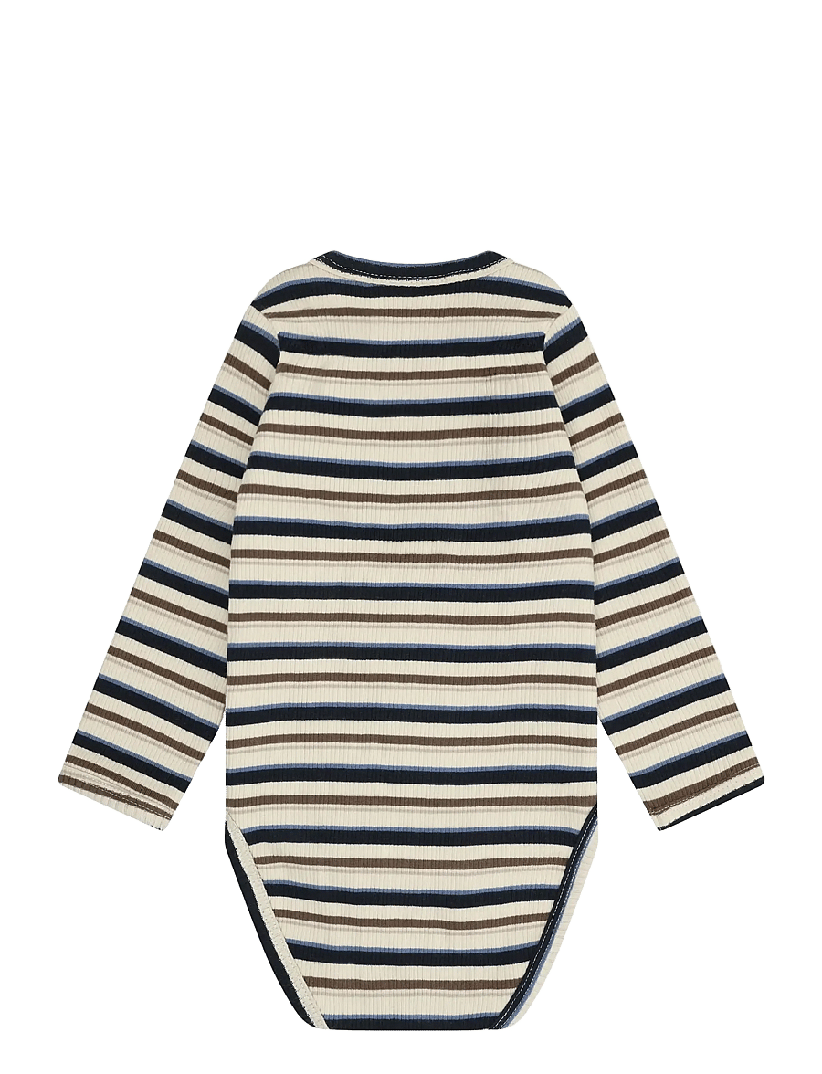 Minymo - Body LS Y/D Rib - långärmade bodies - dark sapphire - 1