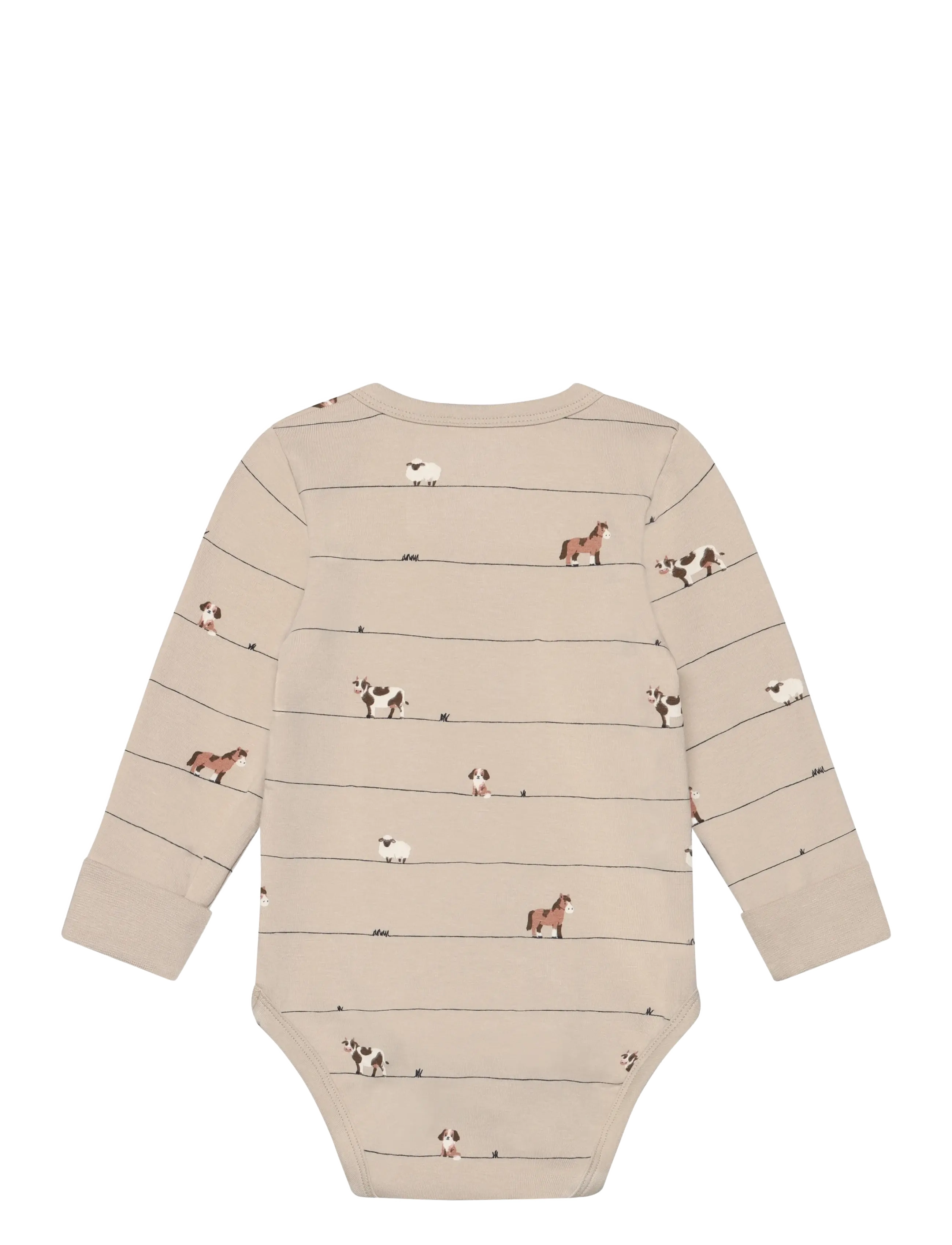 Minymo - Body LS AOP - feather gray - 2