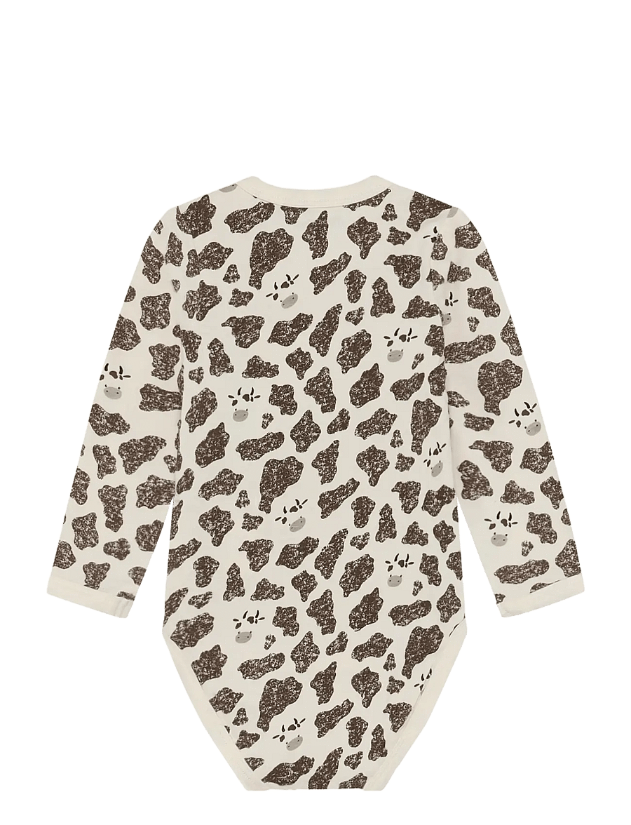Minymo - Body LS AOP - langärmelige bodys - seedpearl - 1