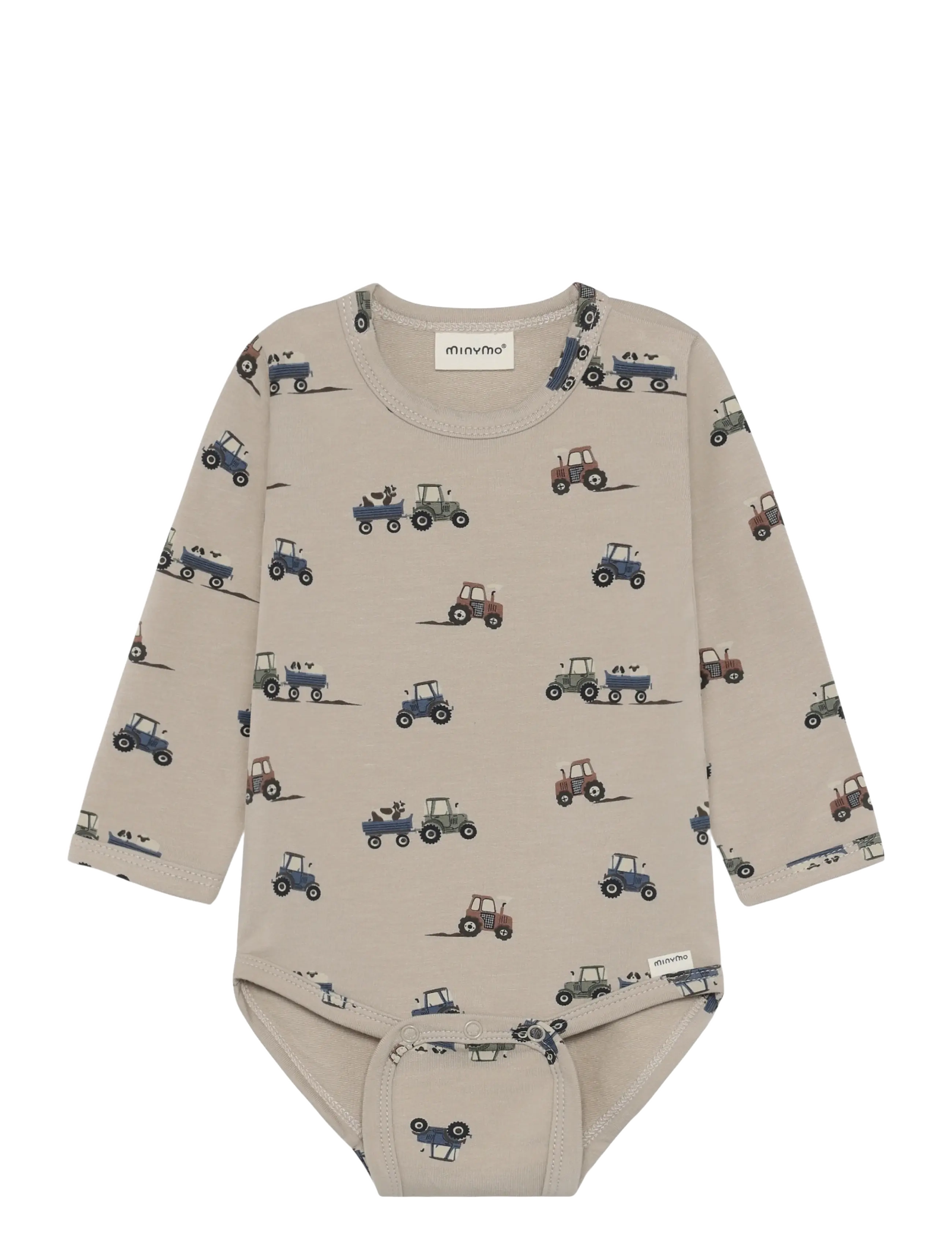 Minymo Body LS AOP Sweat - Minymo - FEATHER GRAY / grey