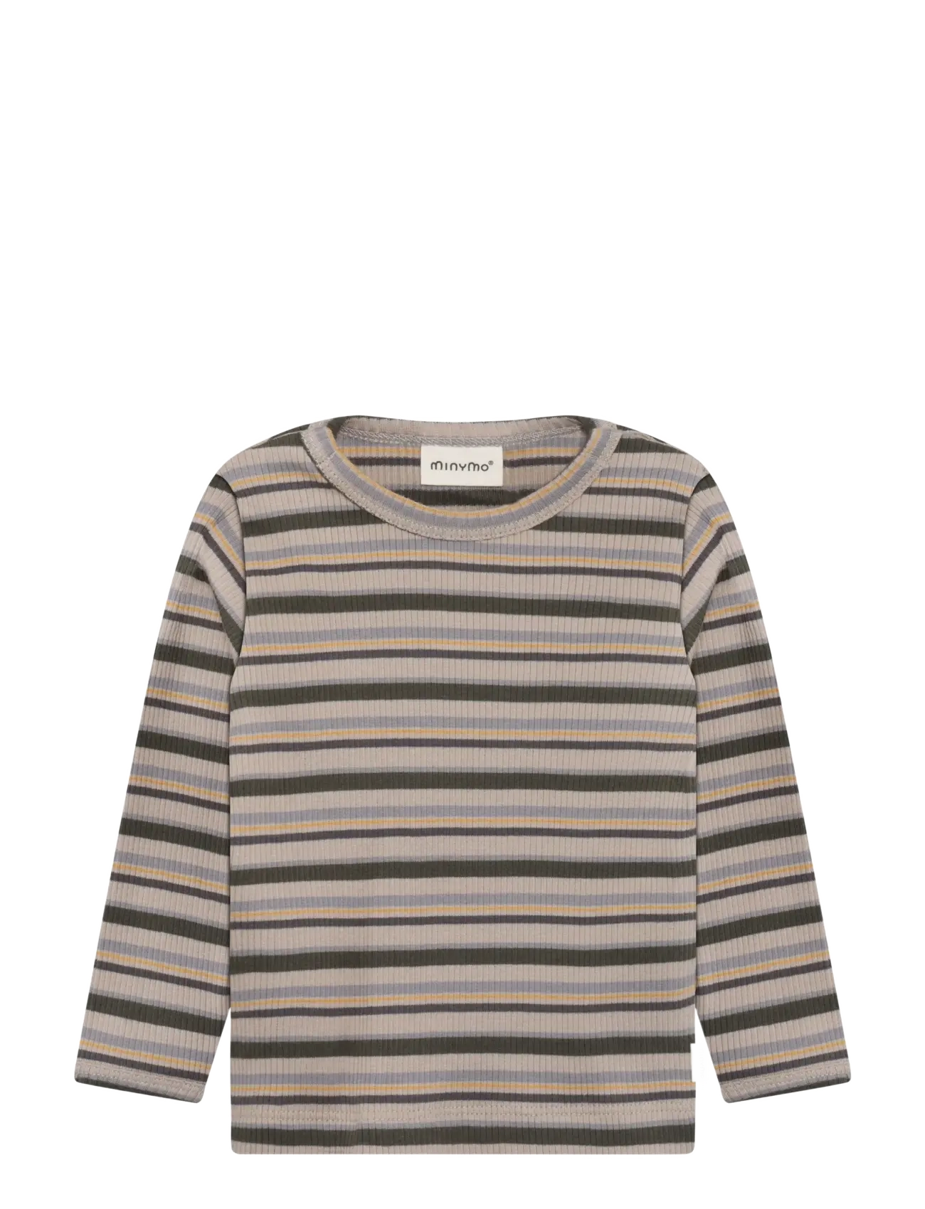 Minymo T-shirt LS Y/D Rib - Minymo - BEETLE / khaki/green