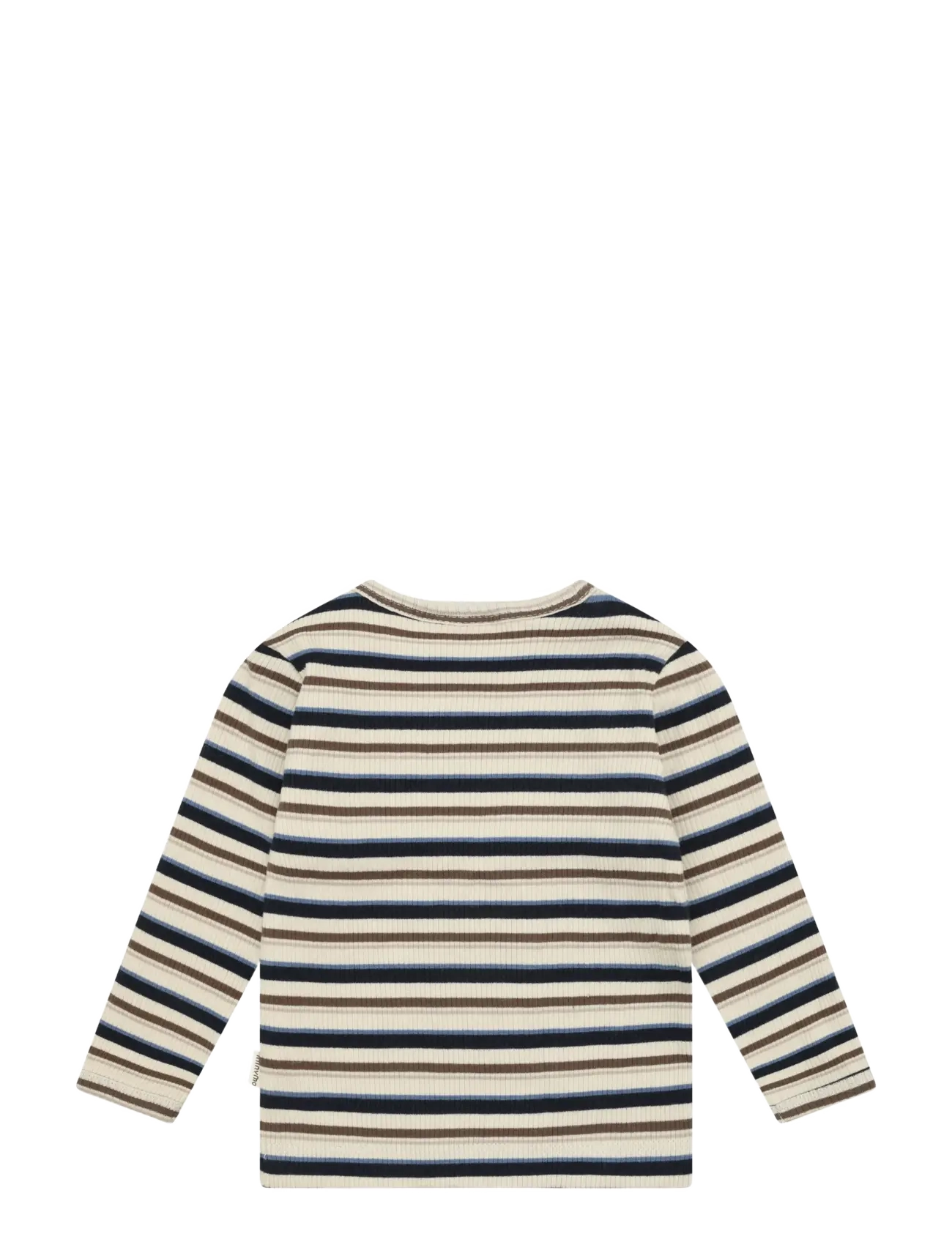 Minymo - T-shirt LS Y/D Rib - dark sapphire - 1