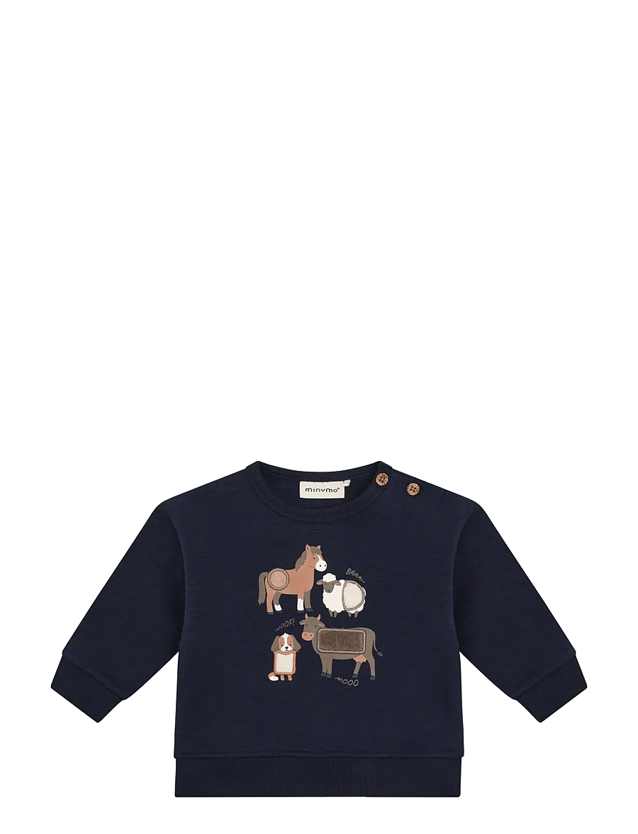 Minymo - Sweatshirt LS - sweatshirts - dark sapphire - 1