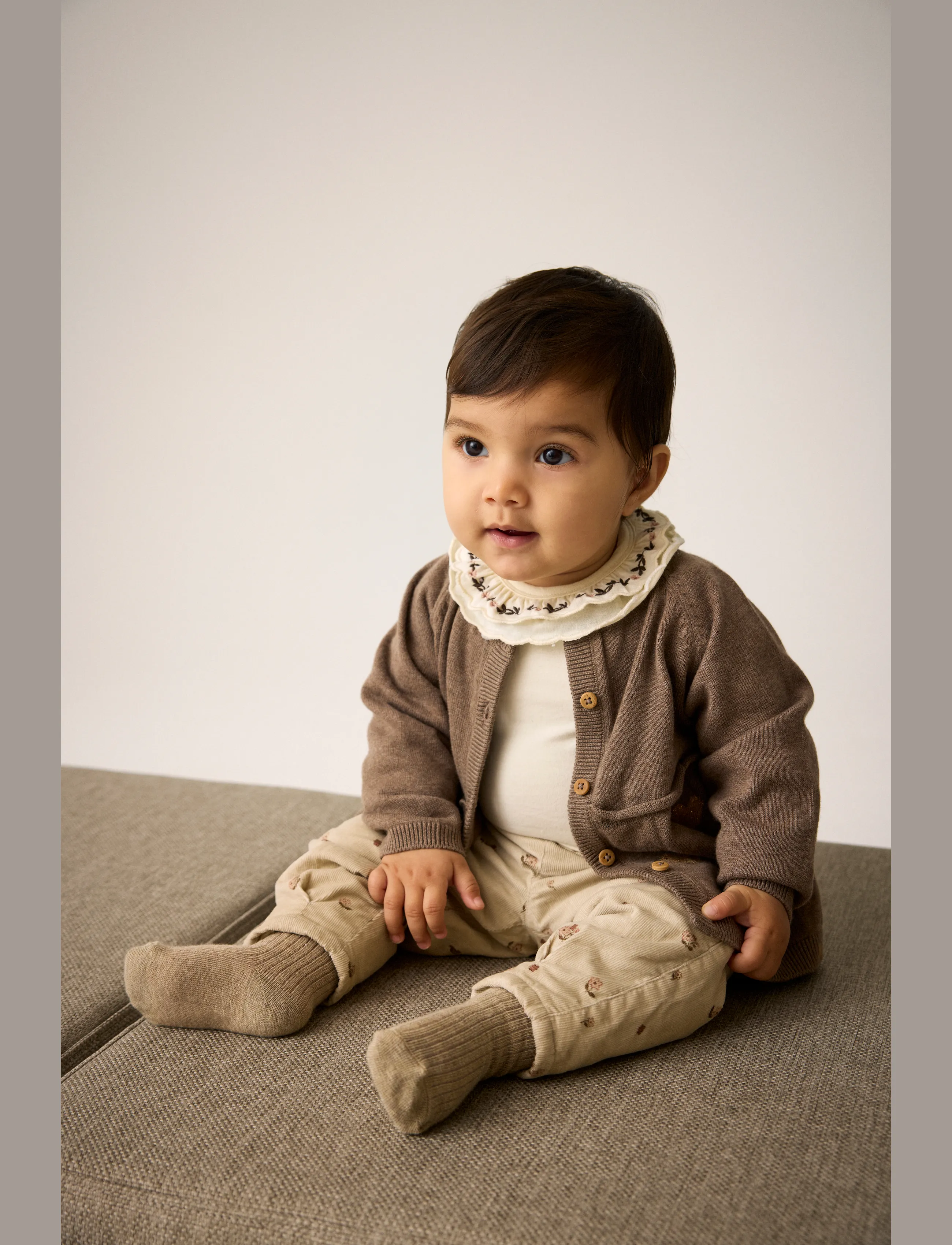 Minymo Cardigan Knit - Cardigans - DARK BROWN MELANGE / brown