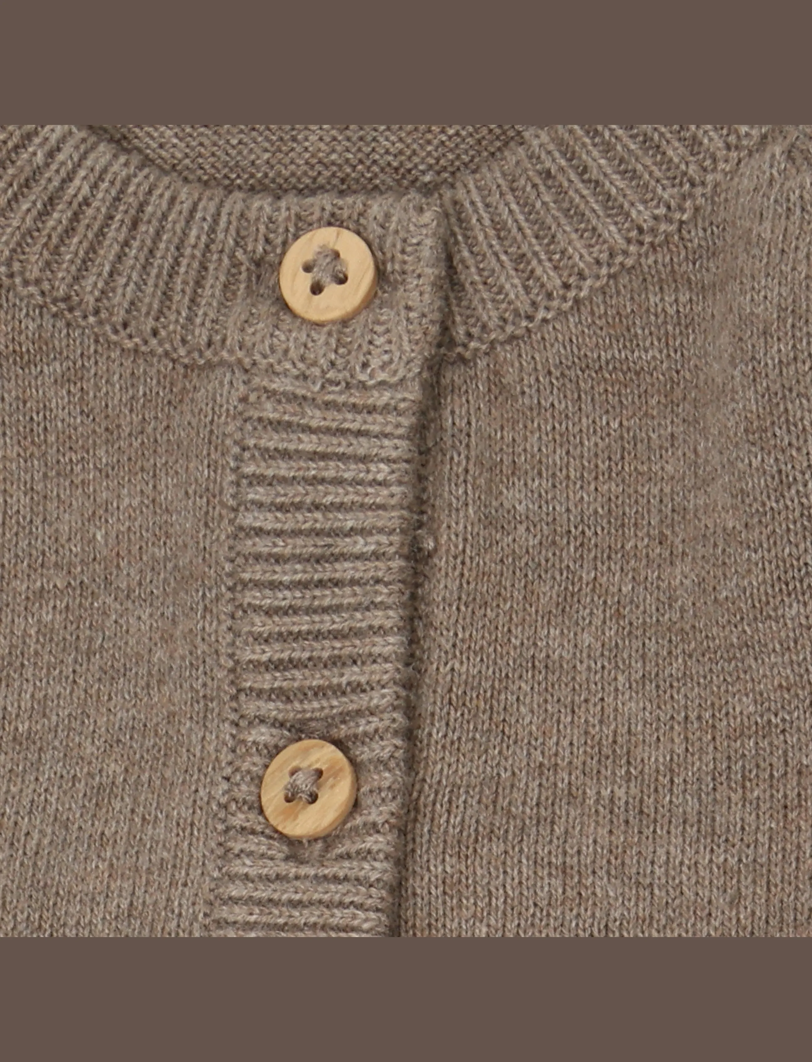 Minymo - Cardigan Knit - dark brown melange - 3
