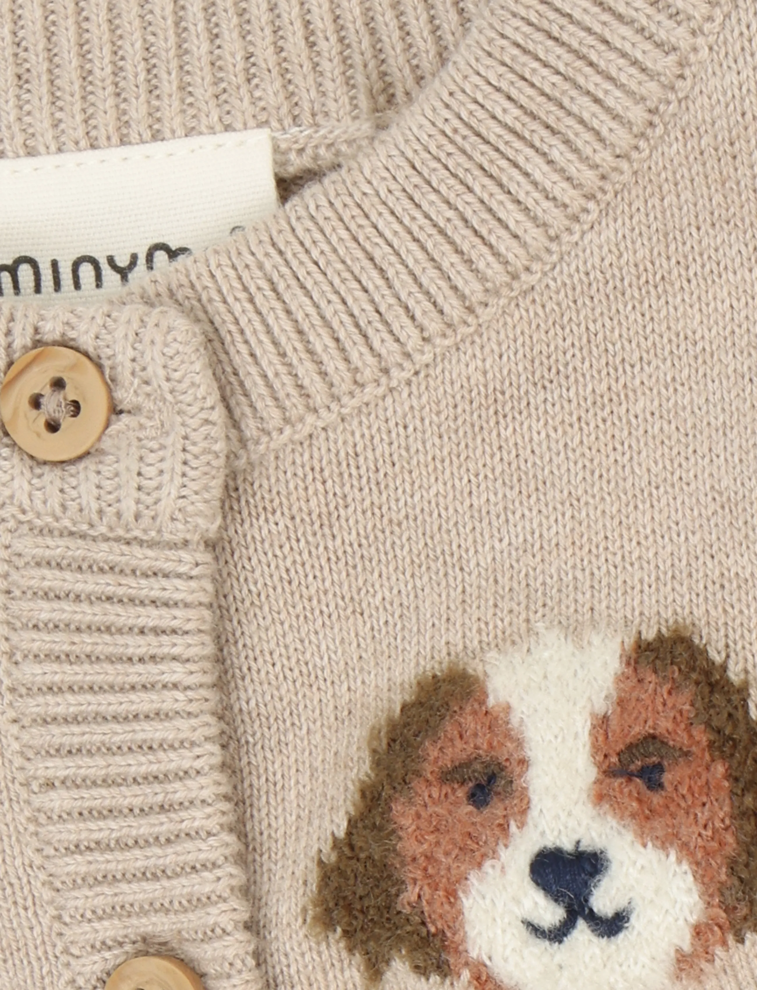 Minymo - Cardigan Knit - beige melange - 3