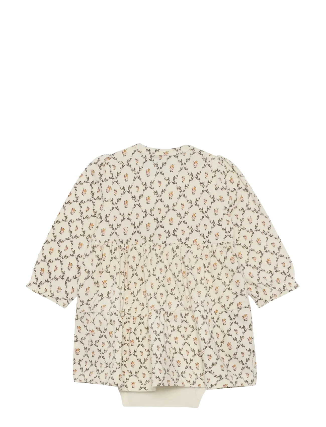 Minymo - Body Dress LS AOP - seedpearl - 2