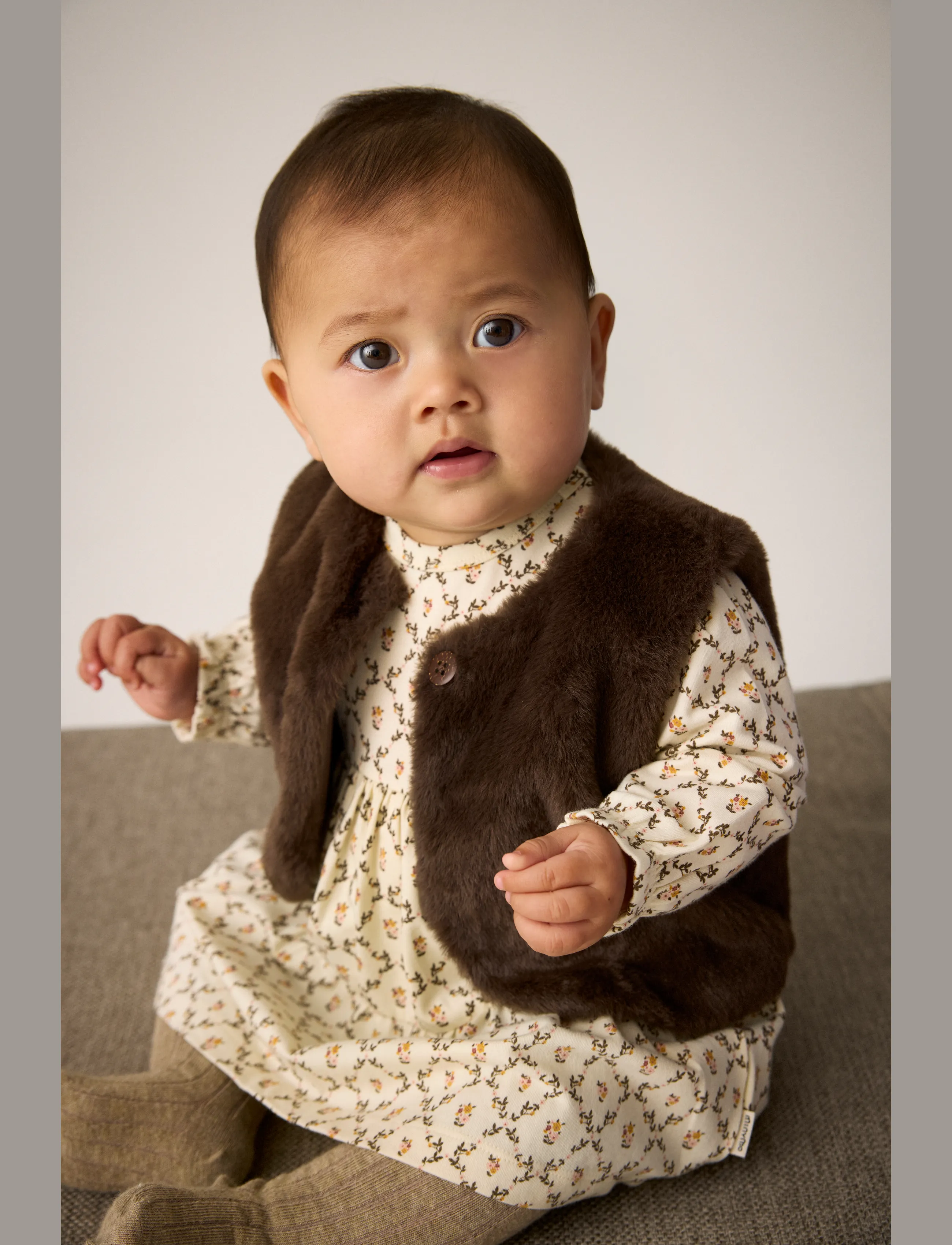 Minymo - Body Dress LS AOP - seedpearl - 0