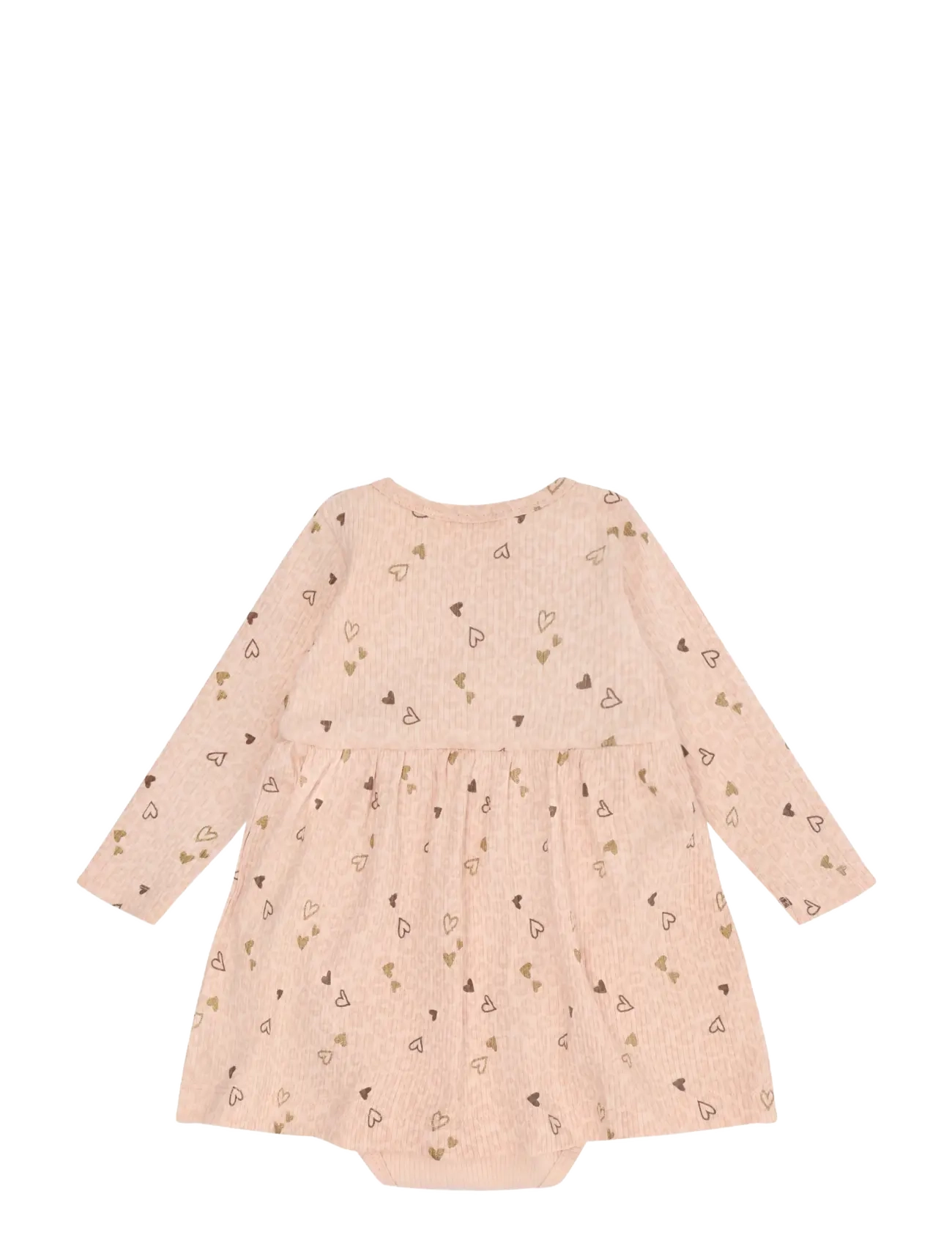 Minymo - Body Dress LS AOP Rib - cameo rose - 2
