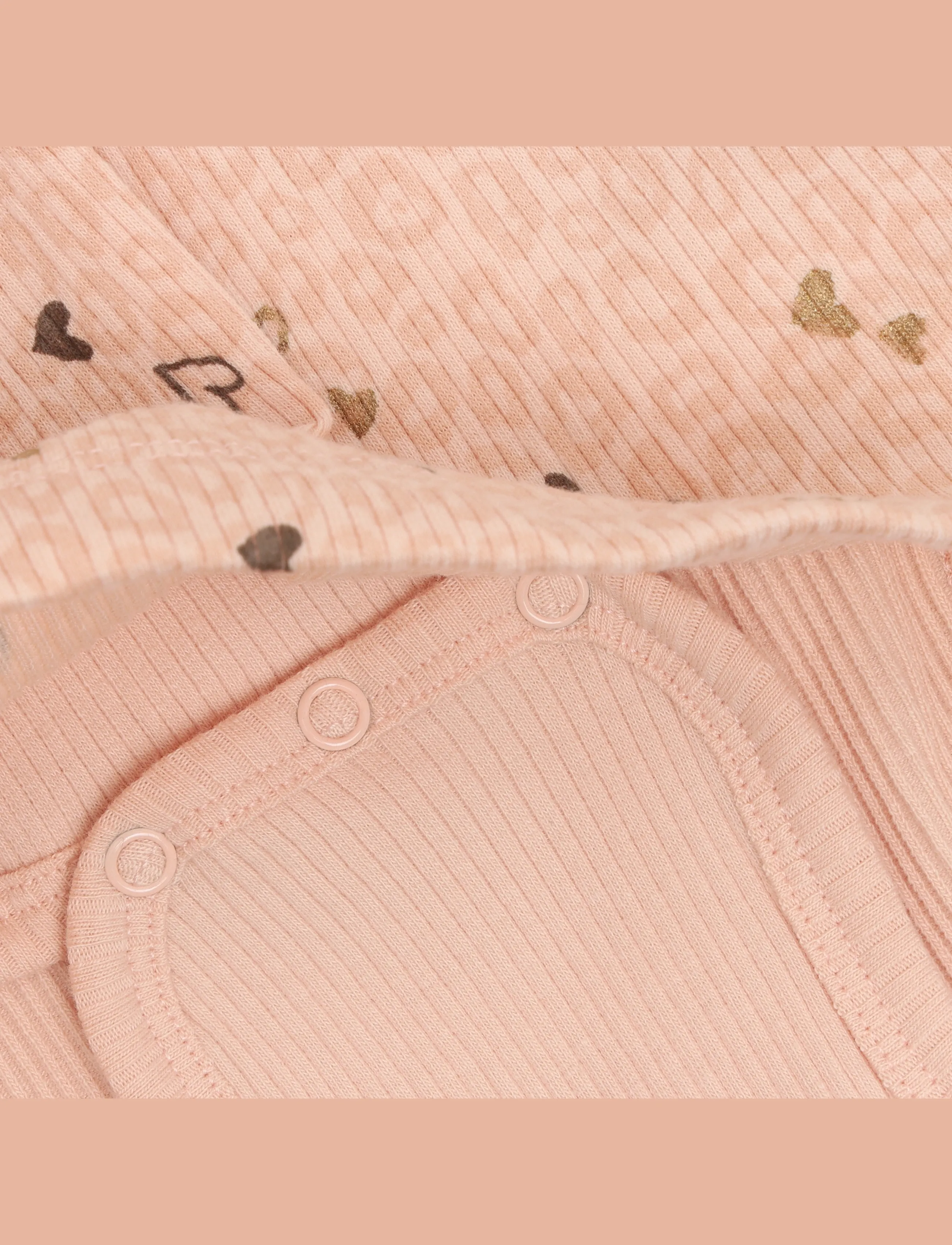 Minymo - Body Dress LS AOP Rib - cameo rose - 3