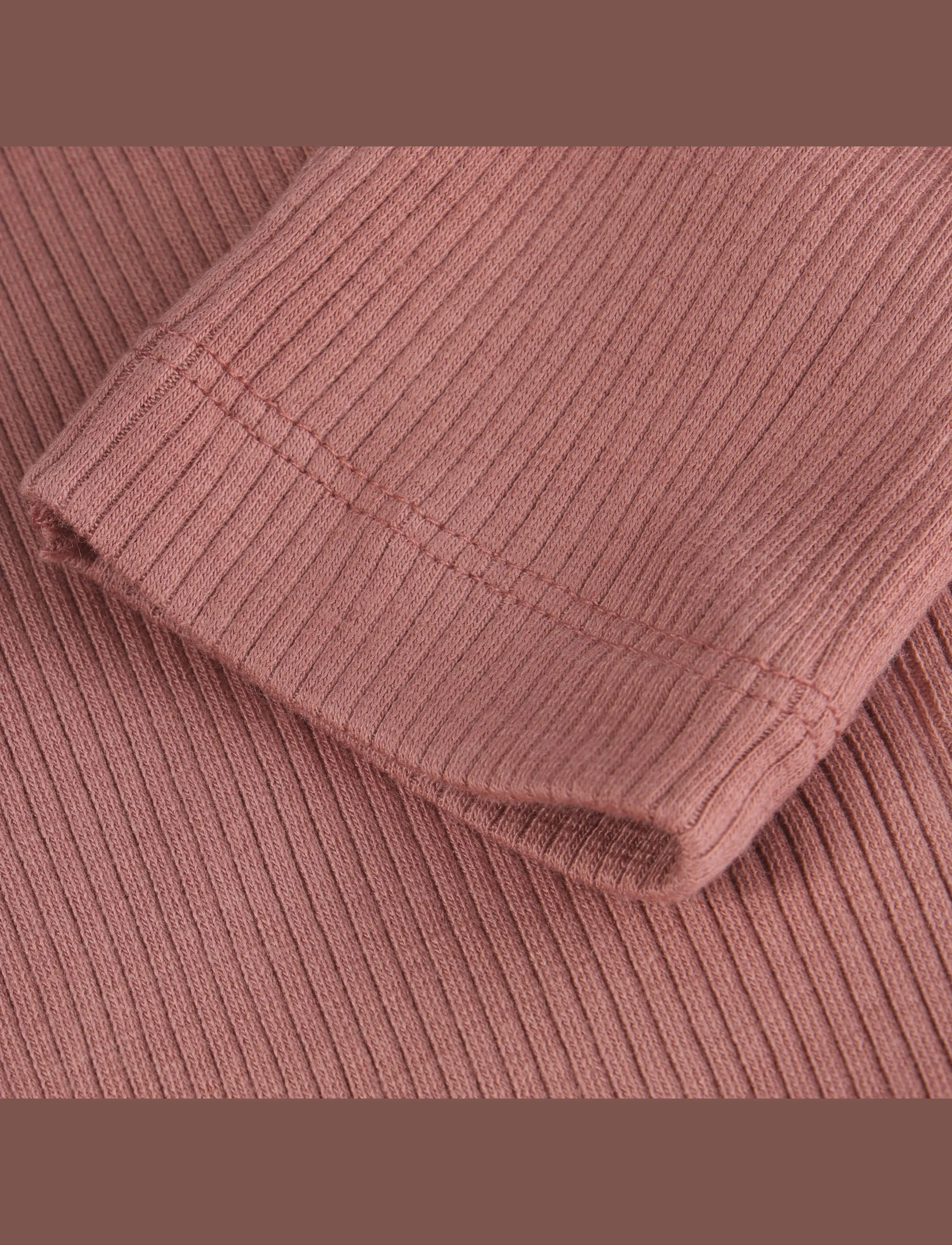 Minymo - Leggings Rib - burlwood - 2