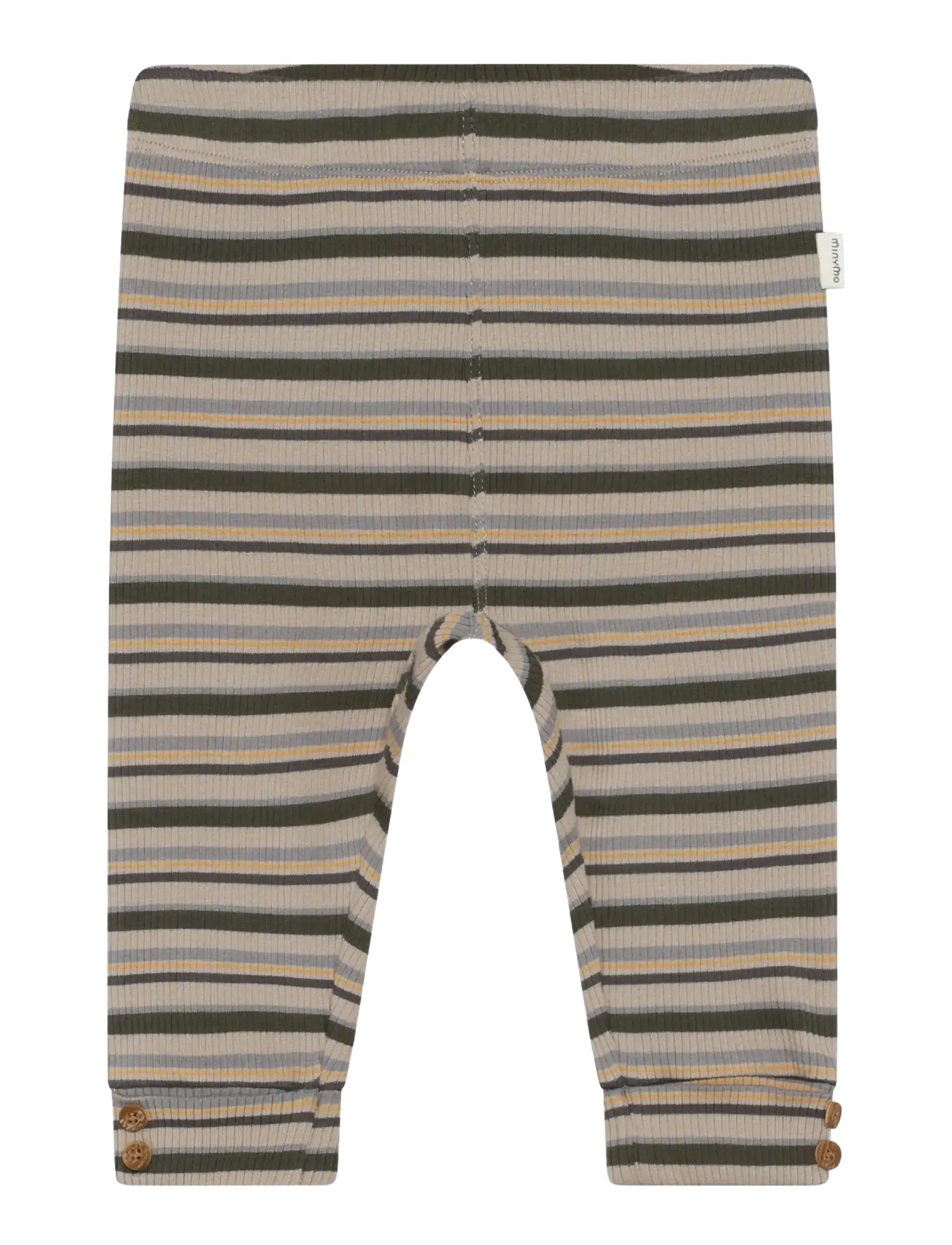 Minymo Pants Y/D Rib - Retuusid - BEETLE / khaki/green