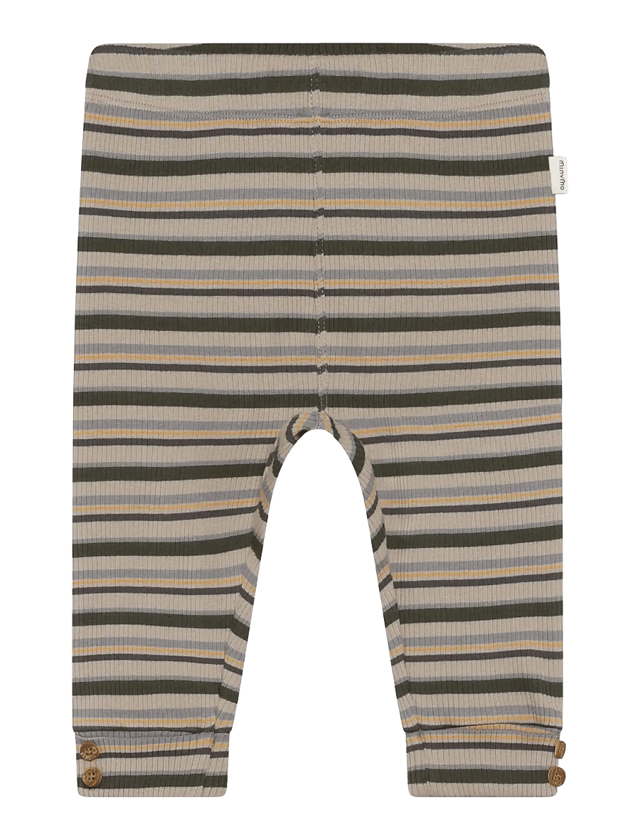 Minymo - Pants Y/D Rib - leggings - beetle - 0
