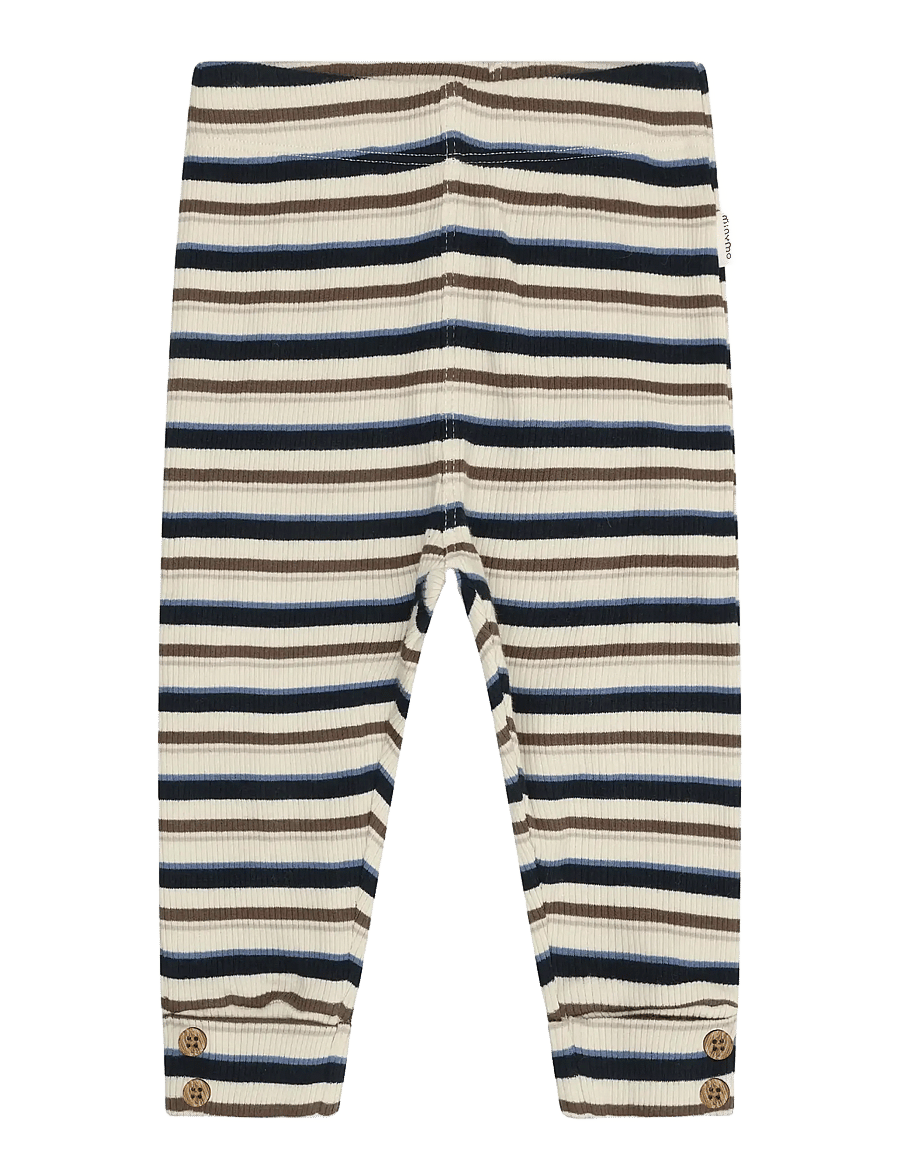 Minymo - Pants Y/D Rib - leggingsit - dark sapphire - 0
