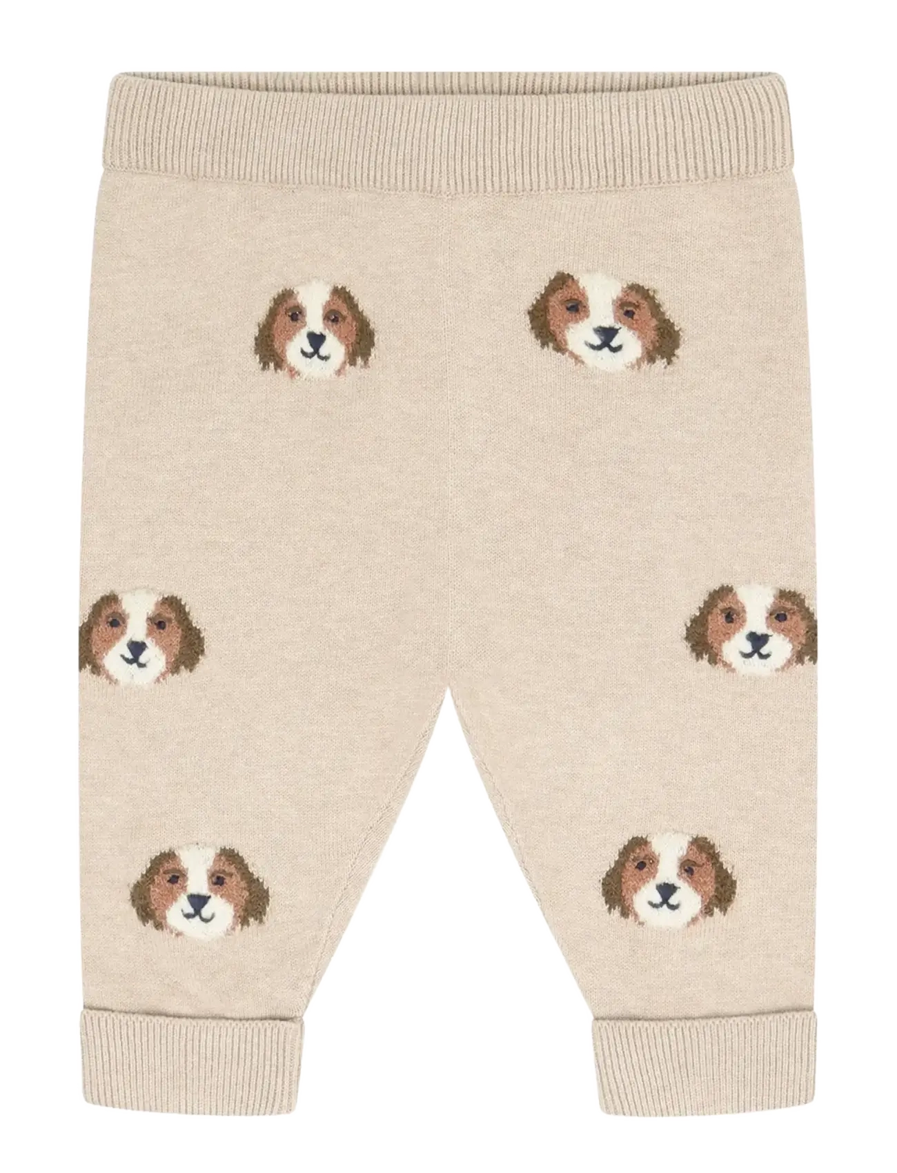 Minymo Pants Knit - Riided - BEIGE MELANGE / beige