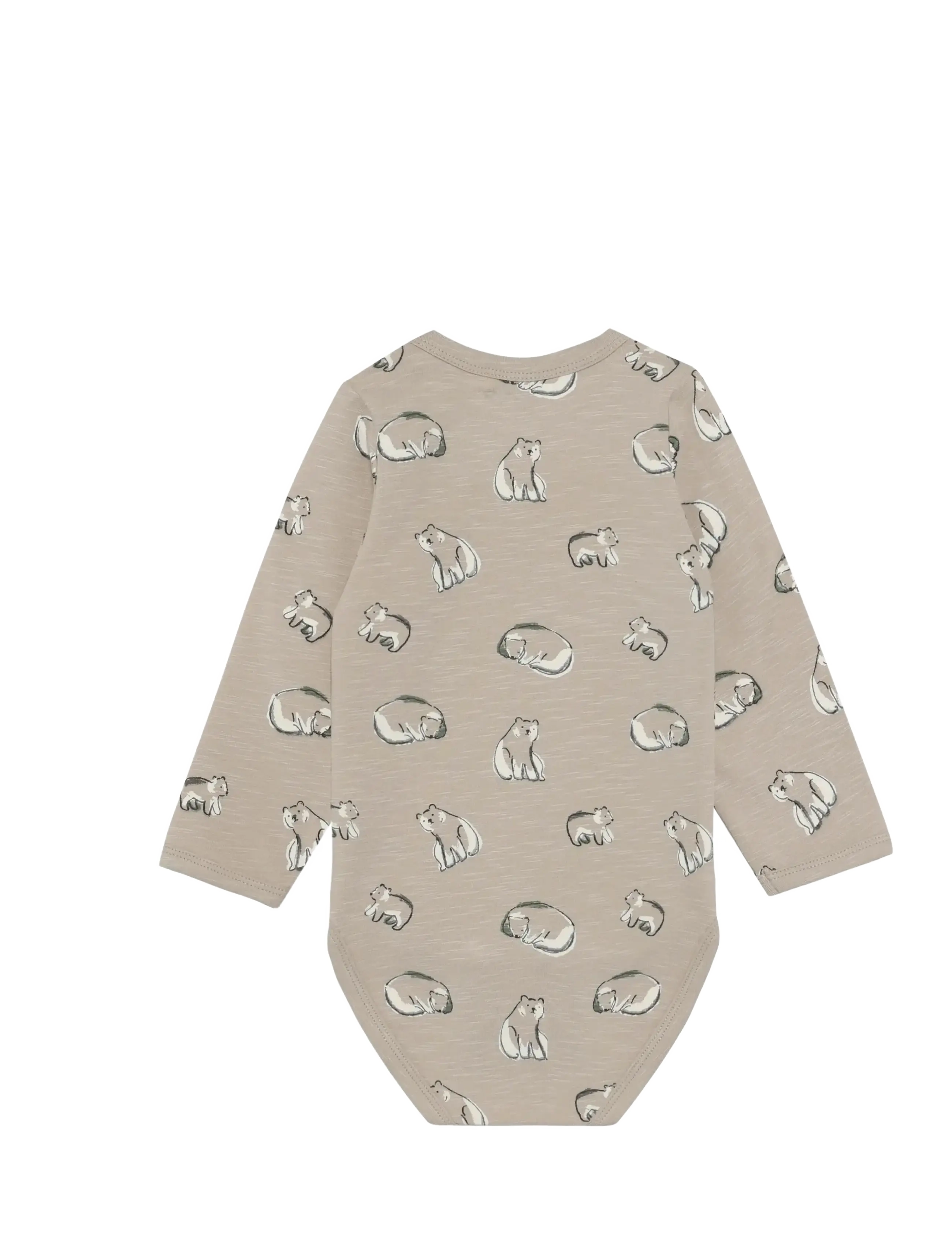 Minymo - Body LS AOP - langärmelig - feather gray - 2