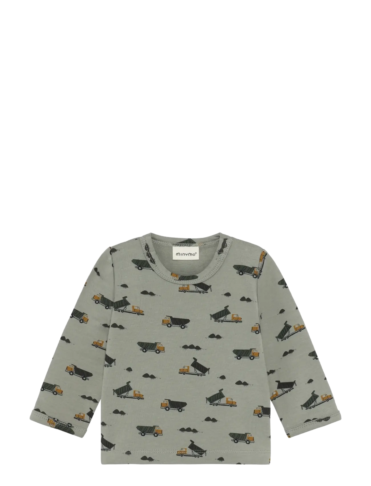 Minymo T-shirt LS AOP Sweat - Minymo - SHADOW / grey