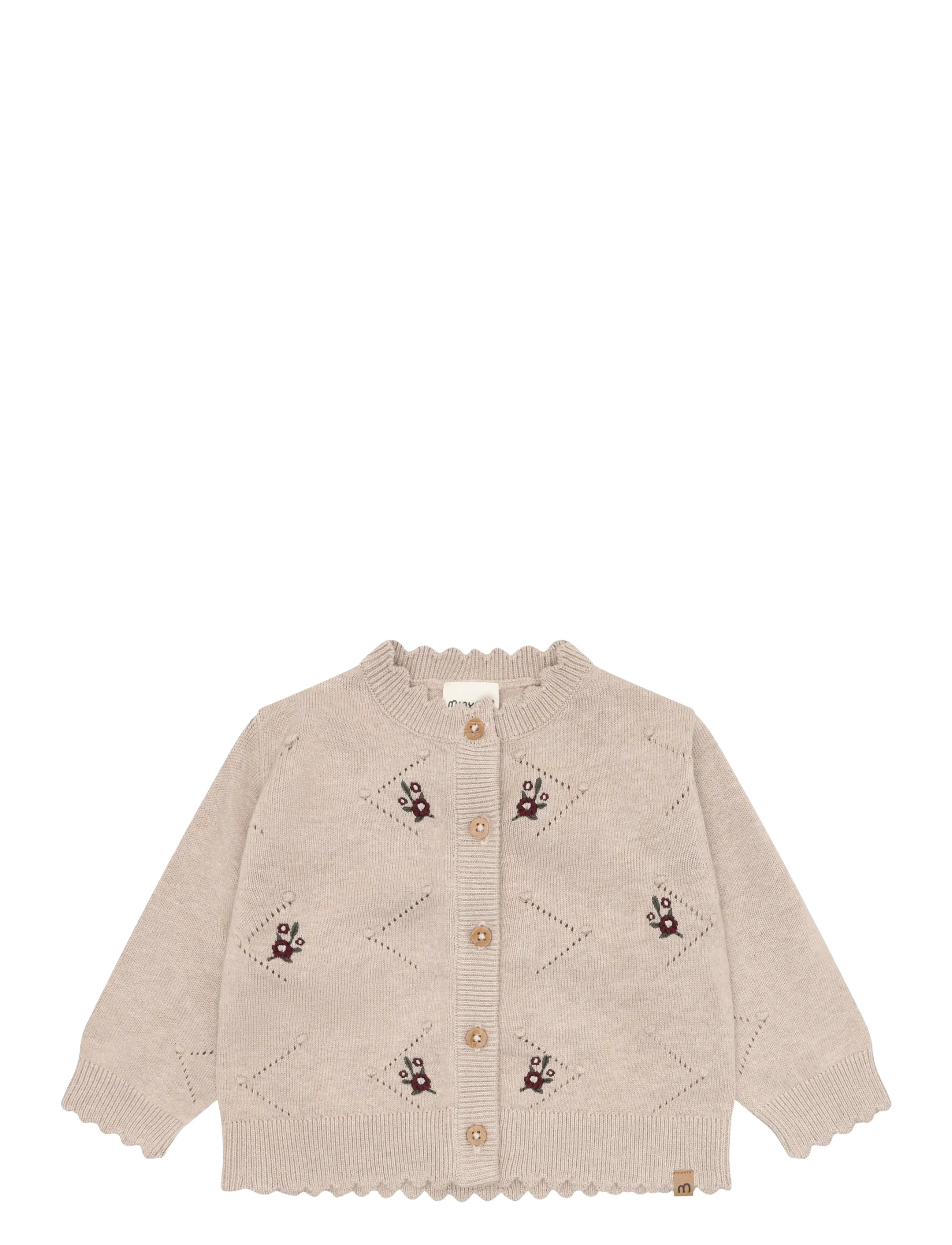 Minymo Cardigan Knit - Jacken - BEIGE MELANGE / beige