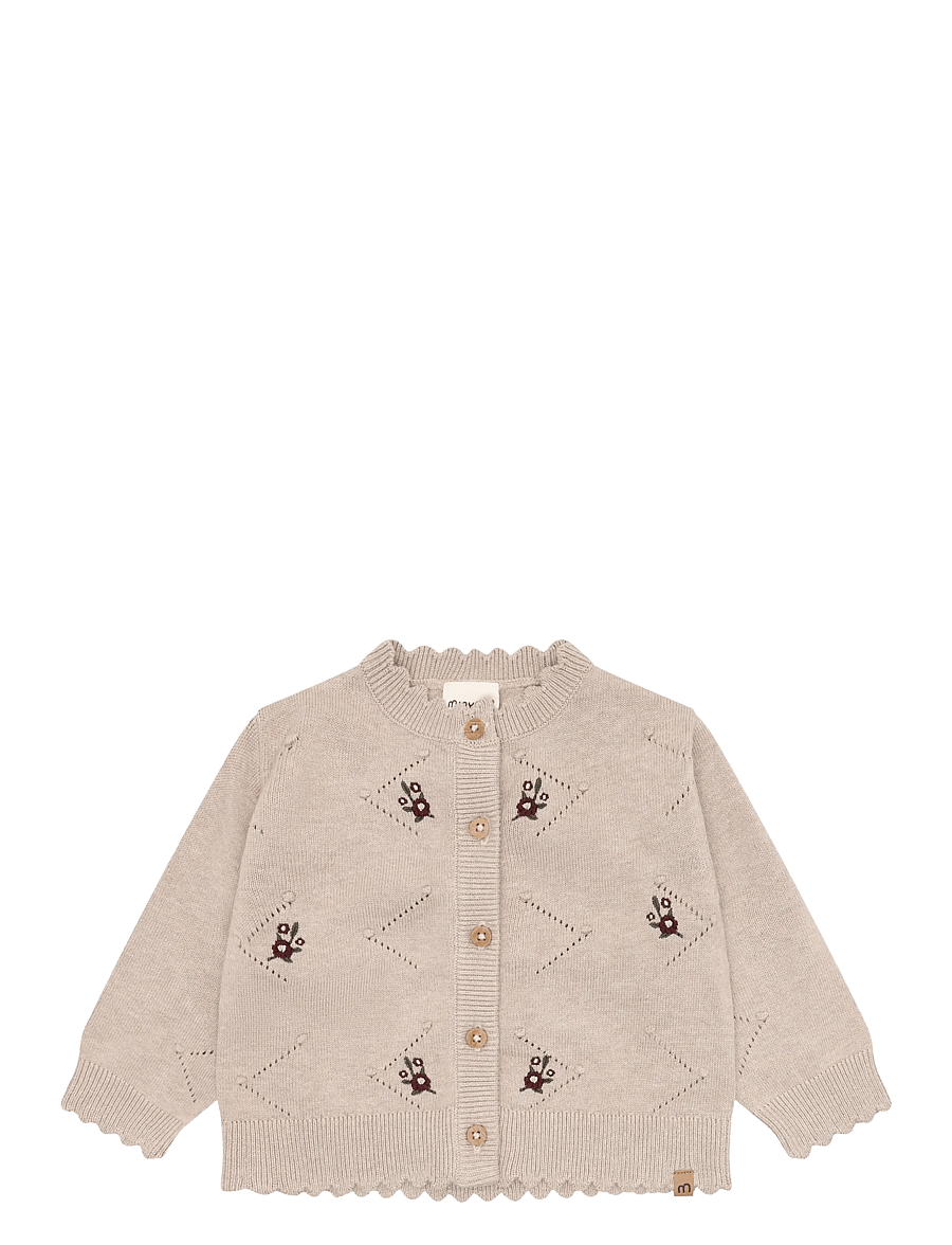 Minymo - Cardigan Knit - leichte jacken - beige melange - 0