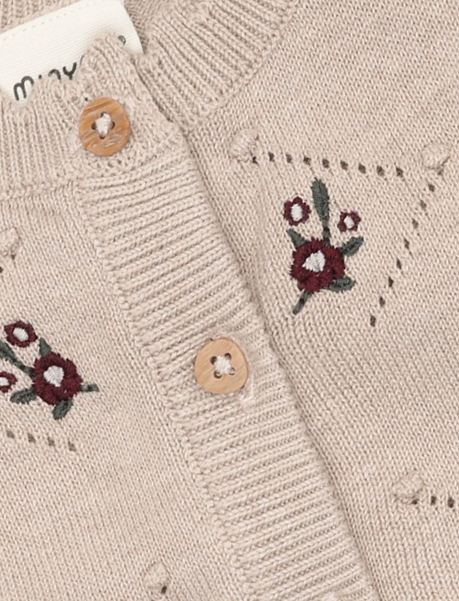 Minymo - Cardigan Knit - leichte jacken - beige melange - 2